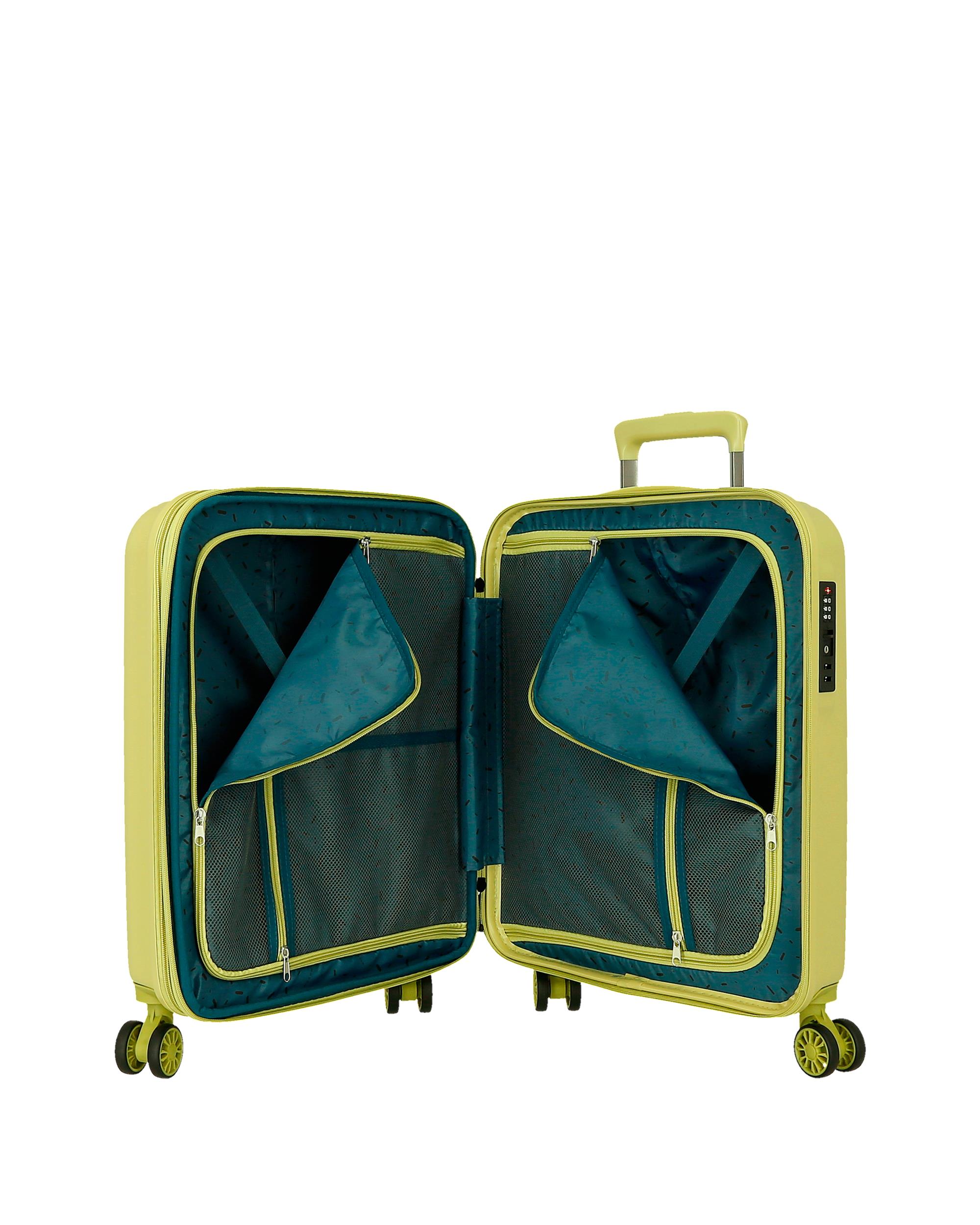 Maleta de cabina 55 cm expandible movom wood abs con capacidad de 37l caqui/militar - Amarillo Amarillo-5