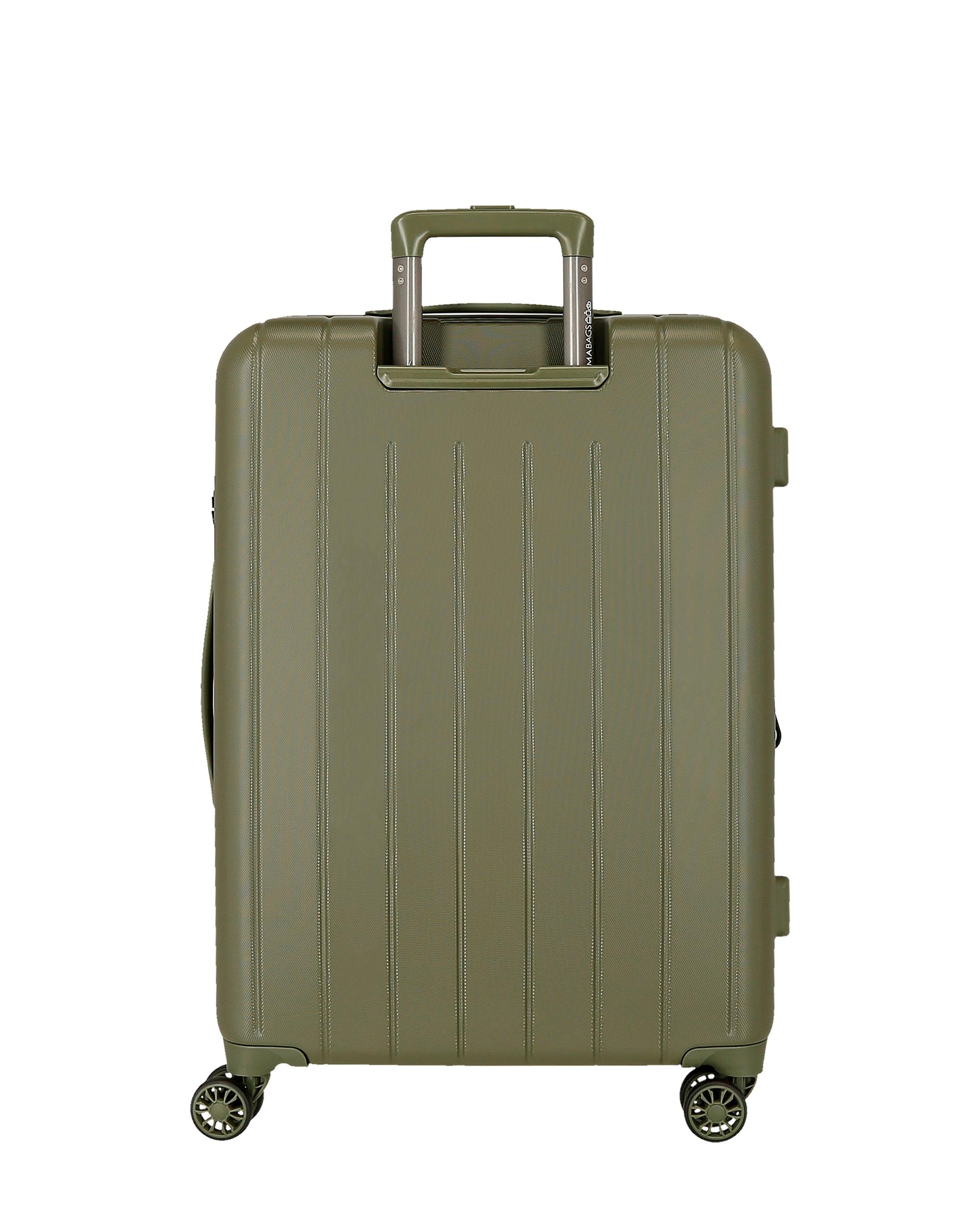 Imagen 3 de Maleta grande 78 cm expandible movom wood abs con capacidad de 108l antracita - Verde Verde
