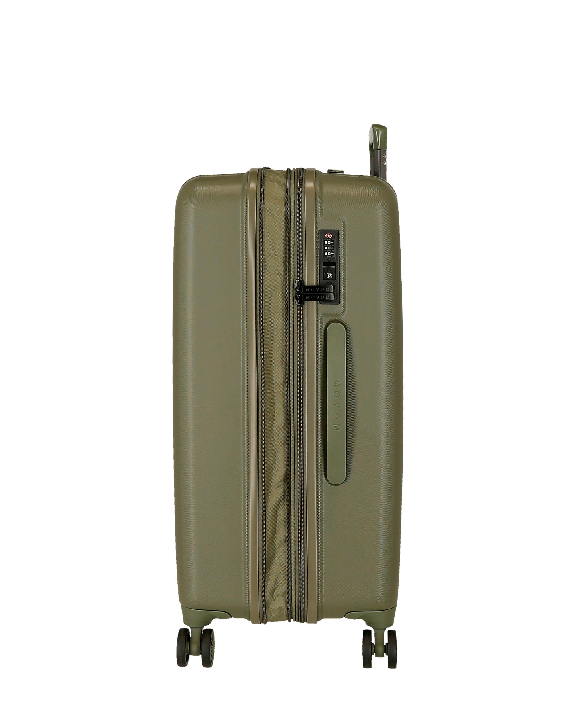 Imagen 6 de Maleta grande 78 cm expandible movom wood abs con capacidad de 108l antracita - Verde Verde