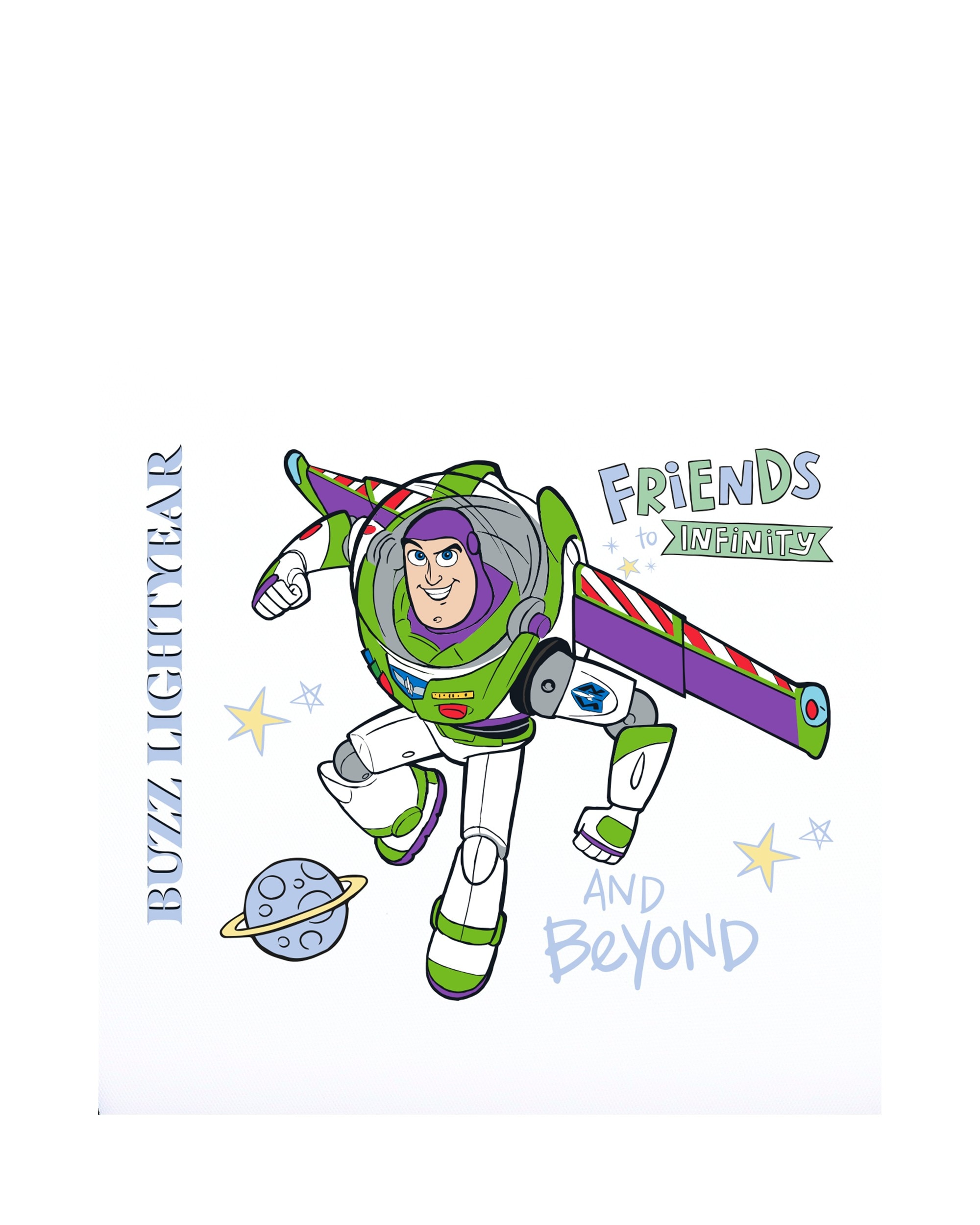 Mala Infantil 2 Rodas Multidirecionais Toy Story Friends To Infinity And Beyond com Capacidade de 24l Branco-6
