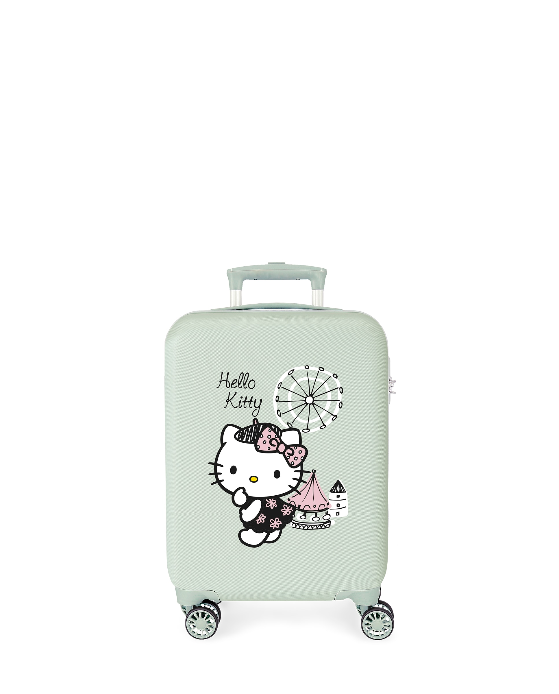 Imagen 0 de Maleta de cabina Hello Kitty fair Rígida con capacidad de 28L Verde menta
