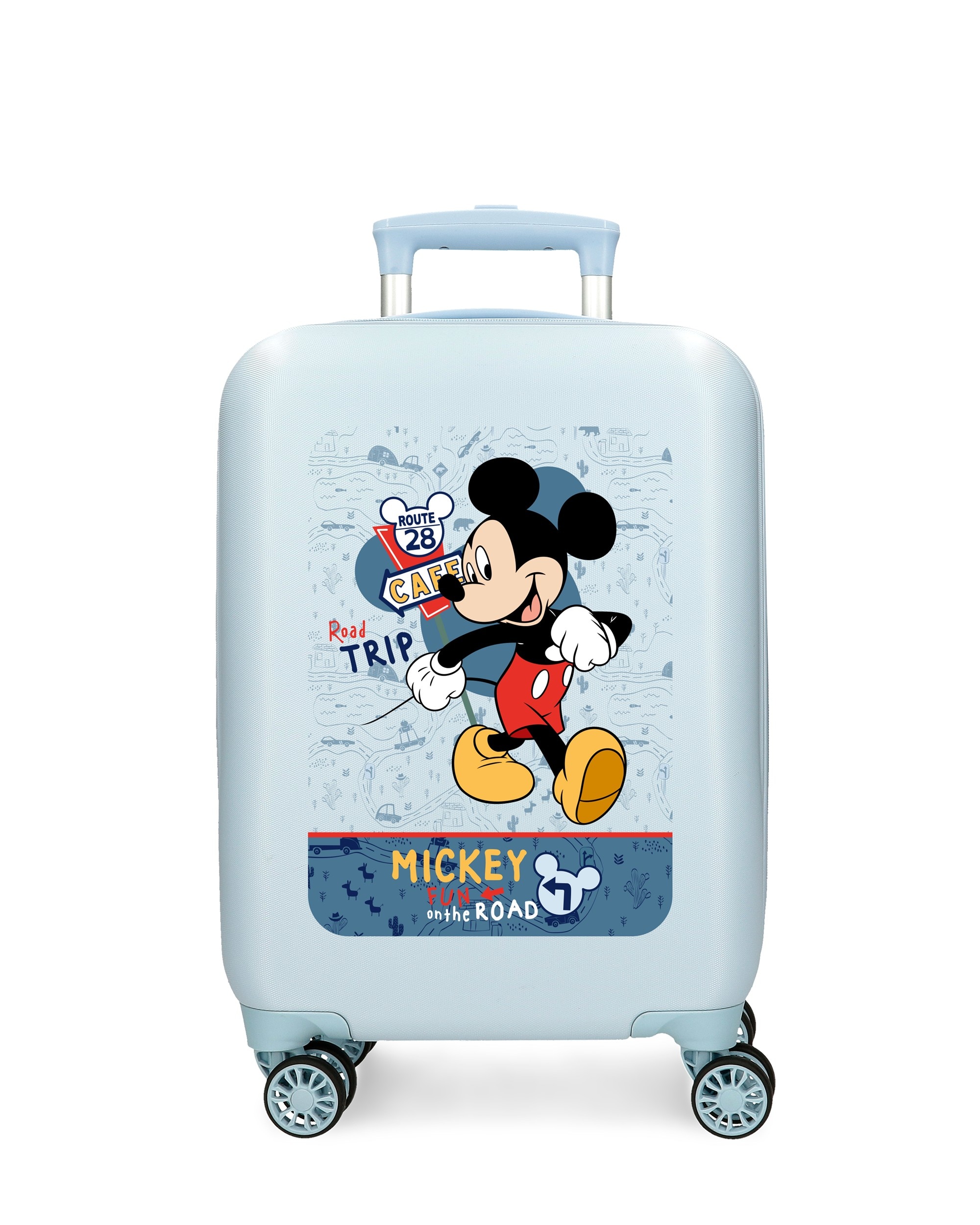 Mala de Cabine Mickey Road Trip com Capacidade de 28l Azul-claro-1