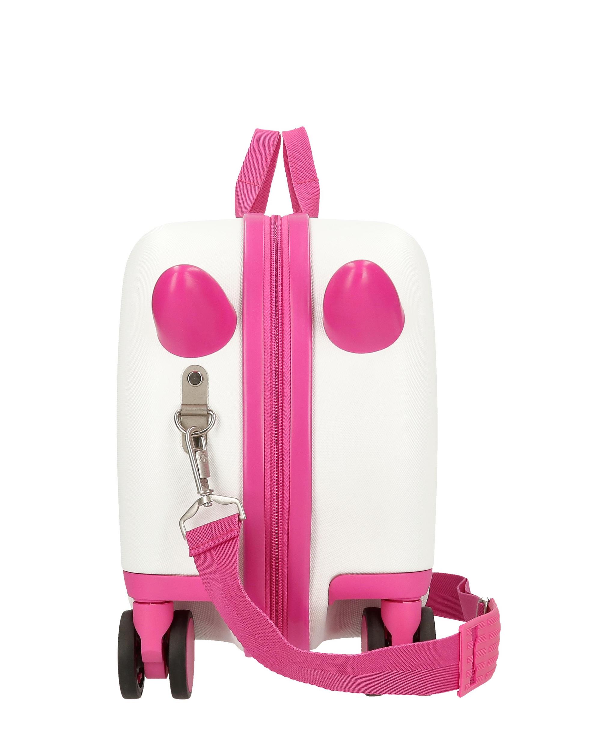 Maleta infantil 2 ruedas multidireccionales You are cute Rígida con capacidad de 24L - Personajes - Blanco / Rosa Blanco / Rosa-4