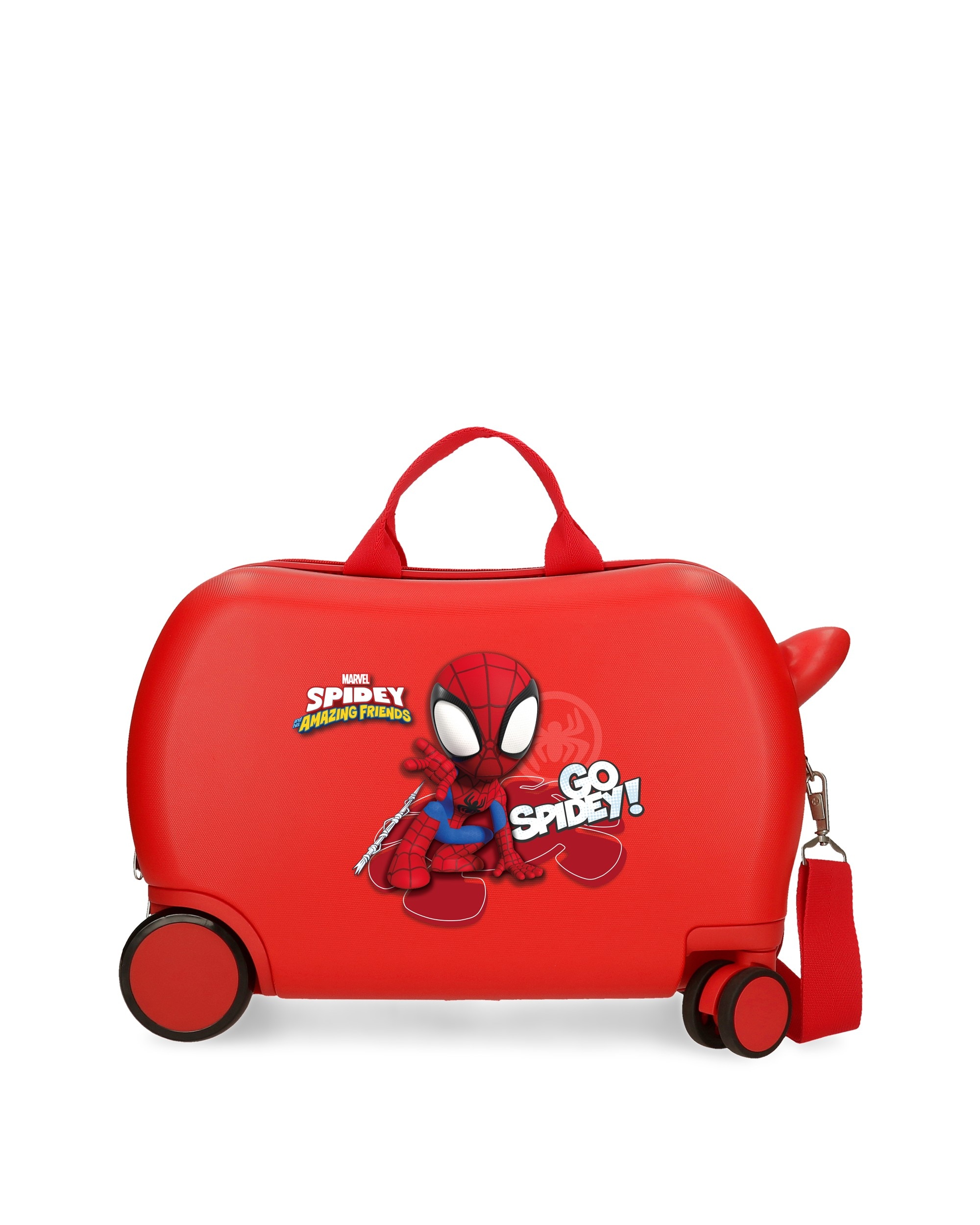 Imagen 1 de Maleta infantil 2 ruedas multidireccionales go spidey con capacidad de 24l en rojo Rojo