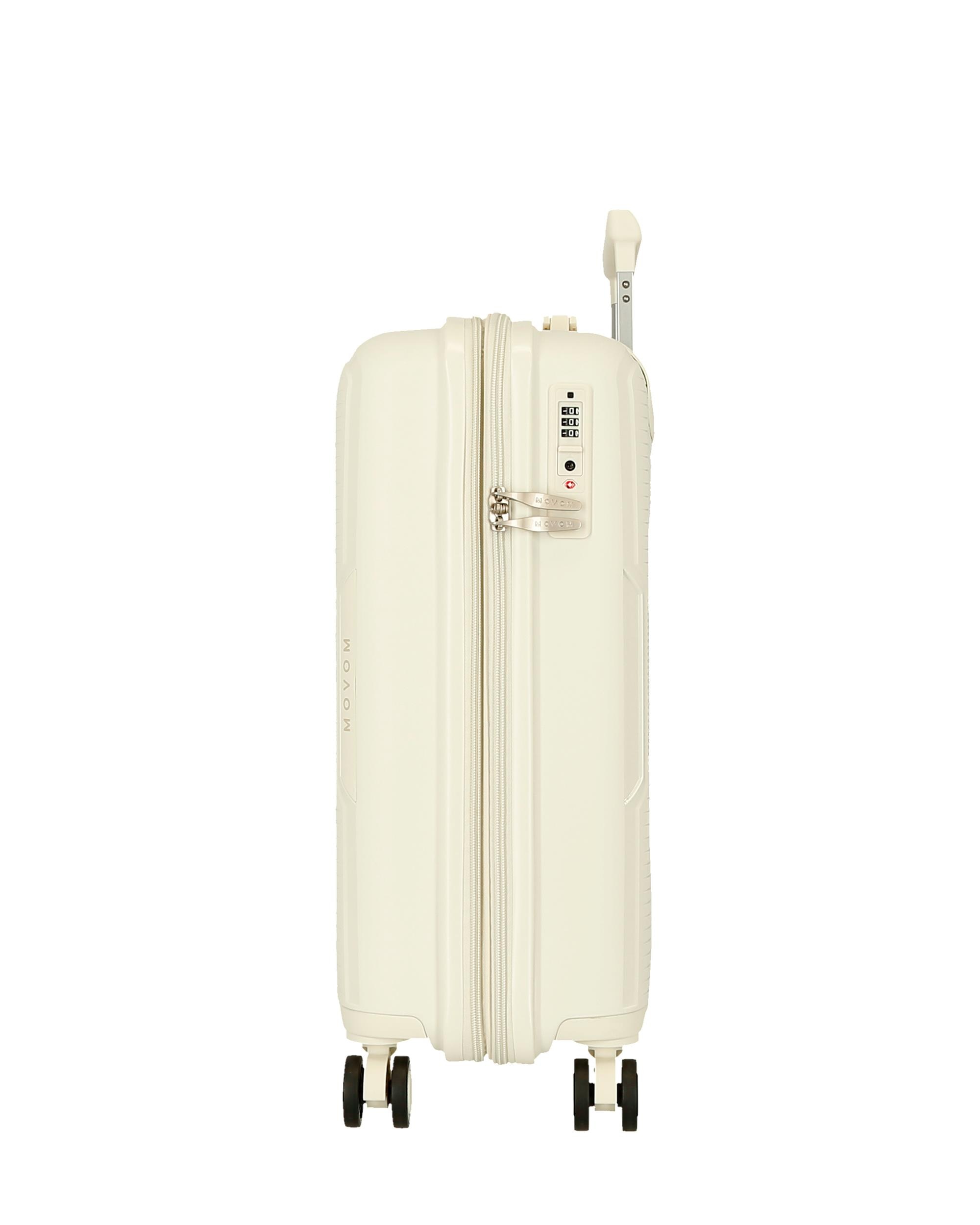 Imagen 2 de Maleta de cabina 55 cm extensible new ocuri con capacidad de 37l en rosa - Movom - Blanco Blanco