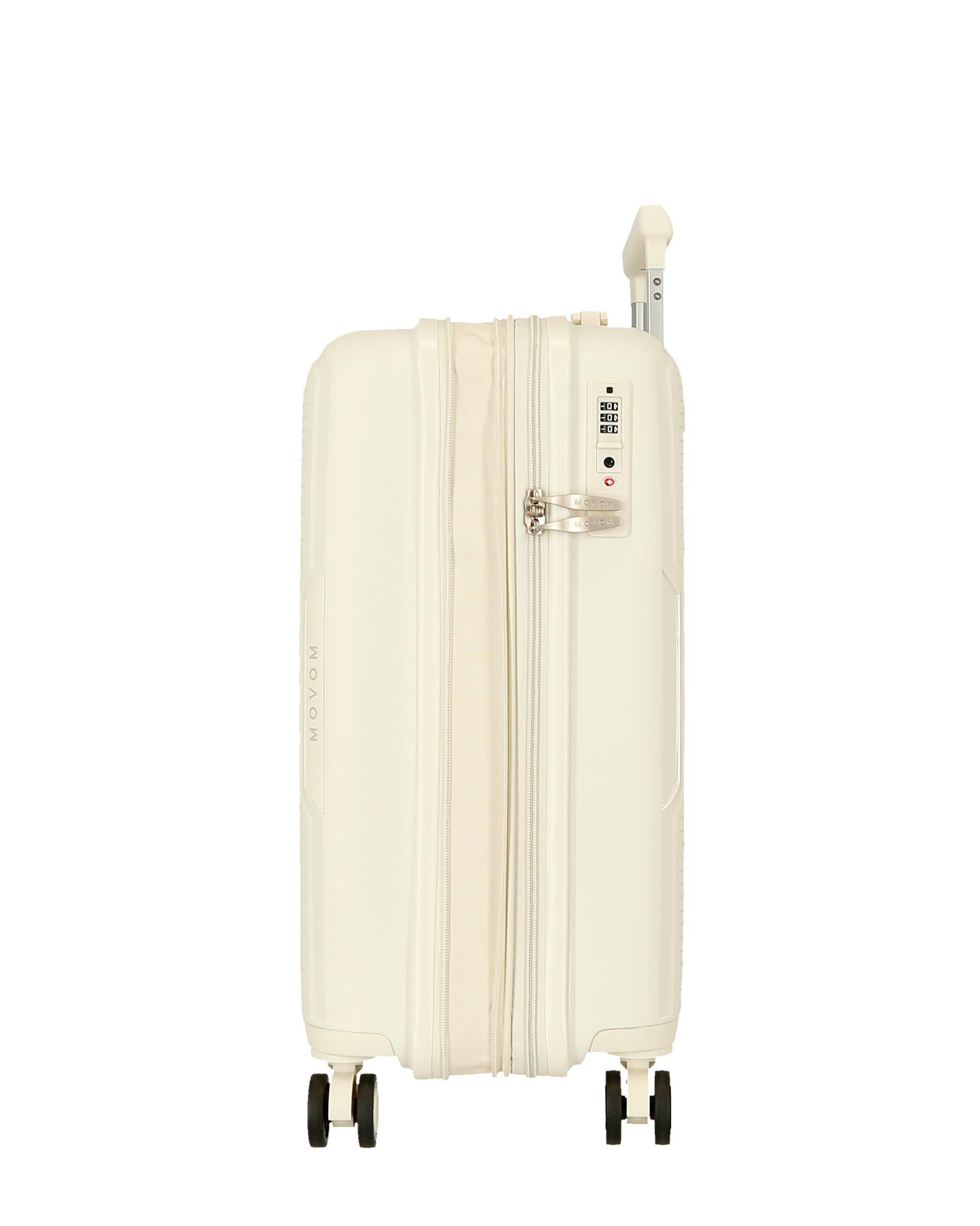 Imagen 6 de Maleta de cabina 55 cm extensible new ocuri con capacidad de 37l en rosa - Movom - Blanco Blanco