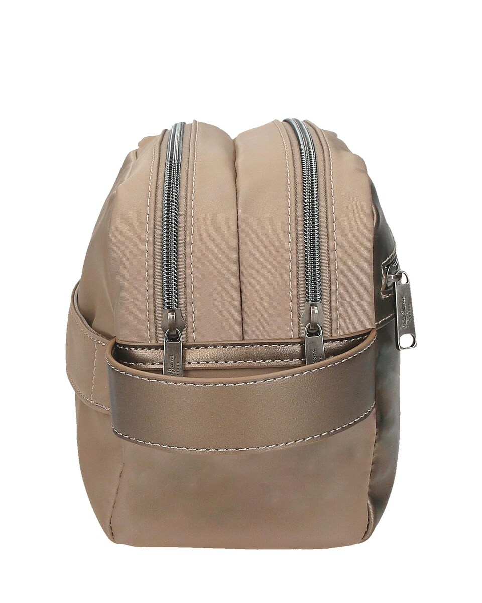 Neceser adaptable Pepe Jeans Ruby  dos compartimentos y asa para colgar Oro-2