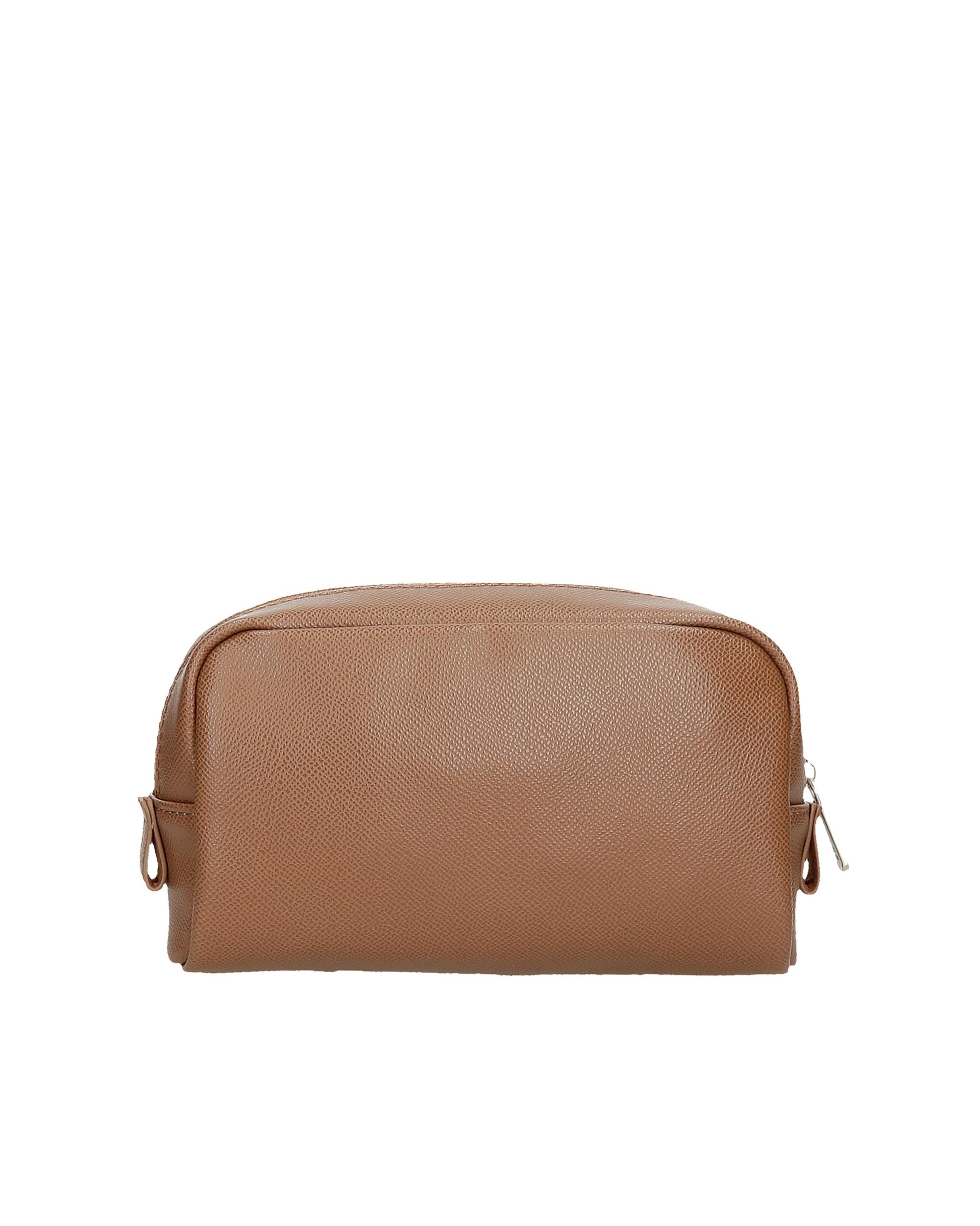 Necessaire Pequeno Elia com Bolso Frontal Castanho-3