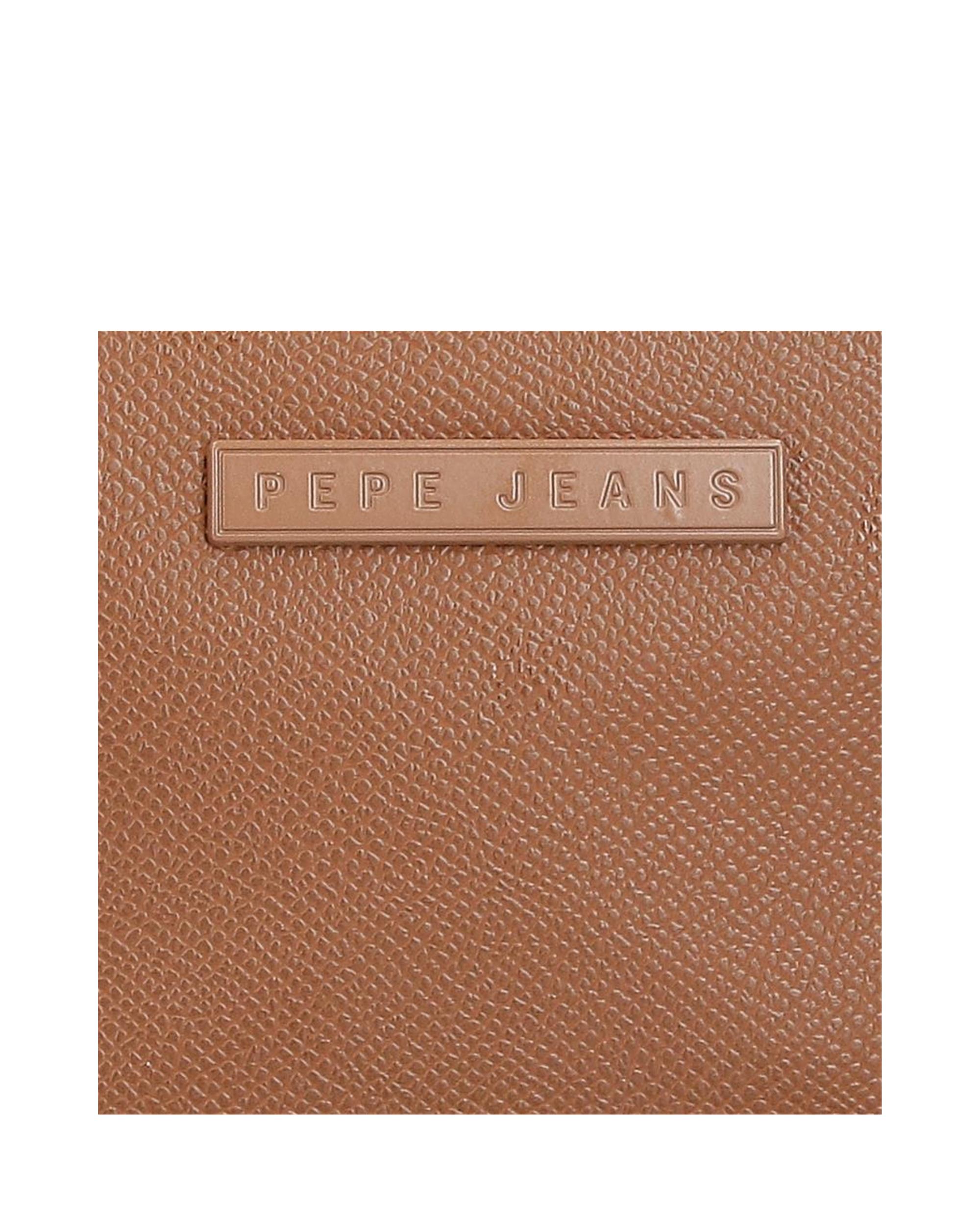 Necessaire Pequeno Elia com Bolso Frontal Castanho-5