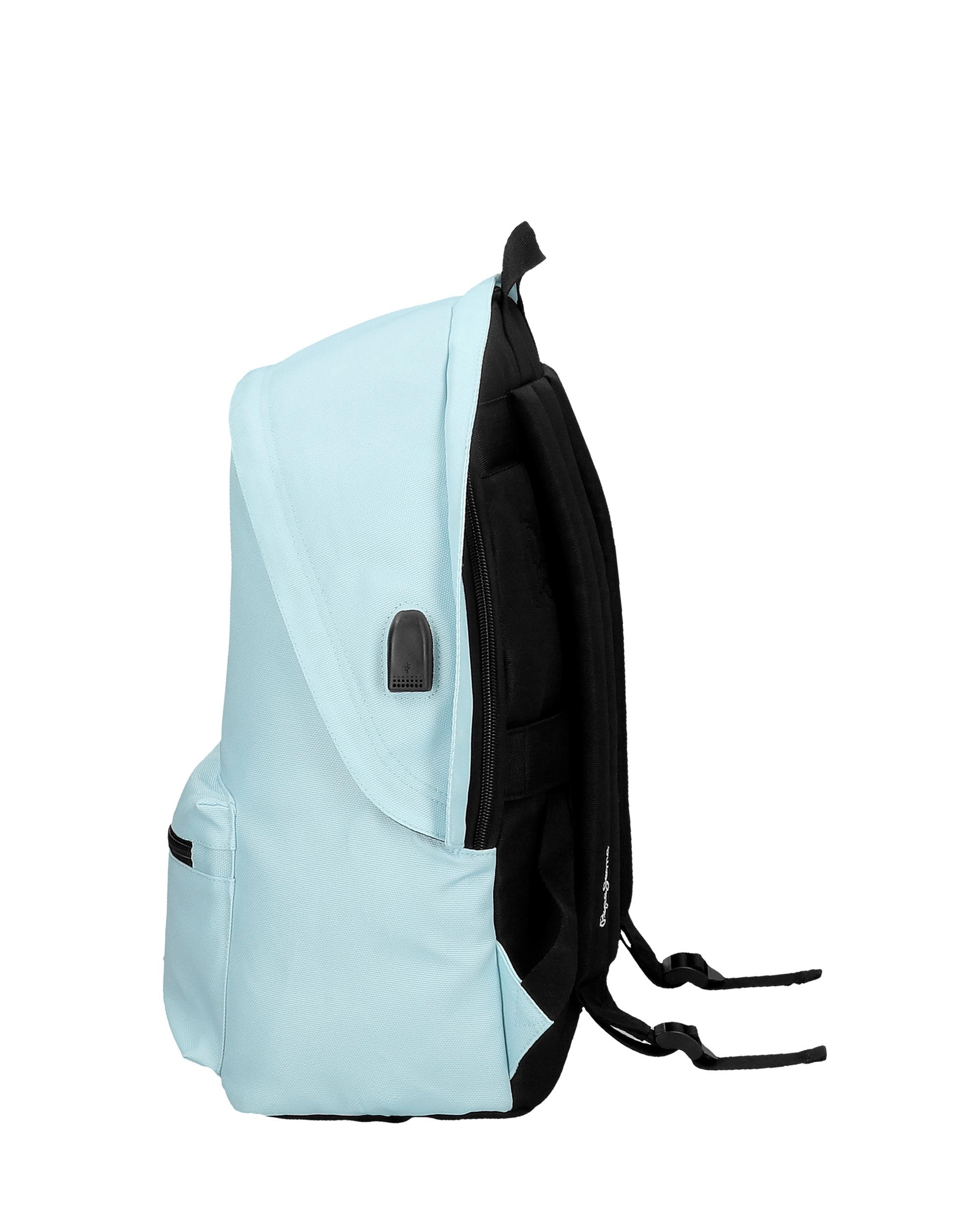 Mochila Pepe Jeans Aris Colorful Portaordenador de Dois Compartimentos em Azul-claro Azul-4