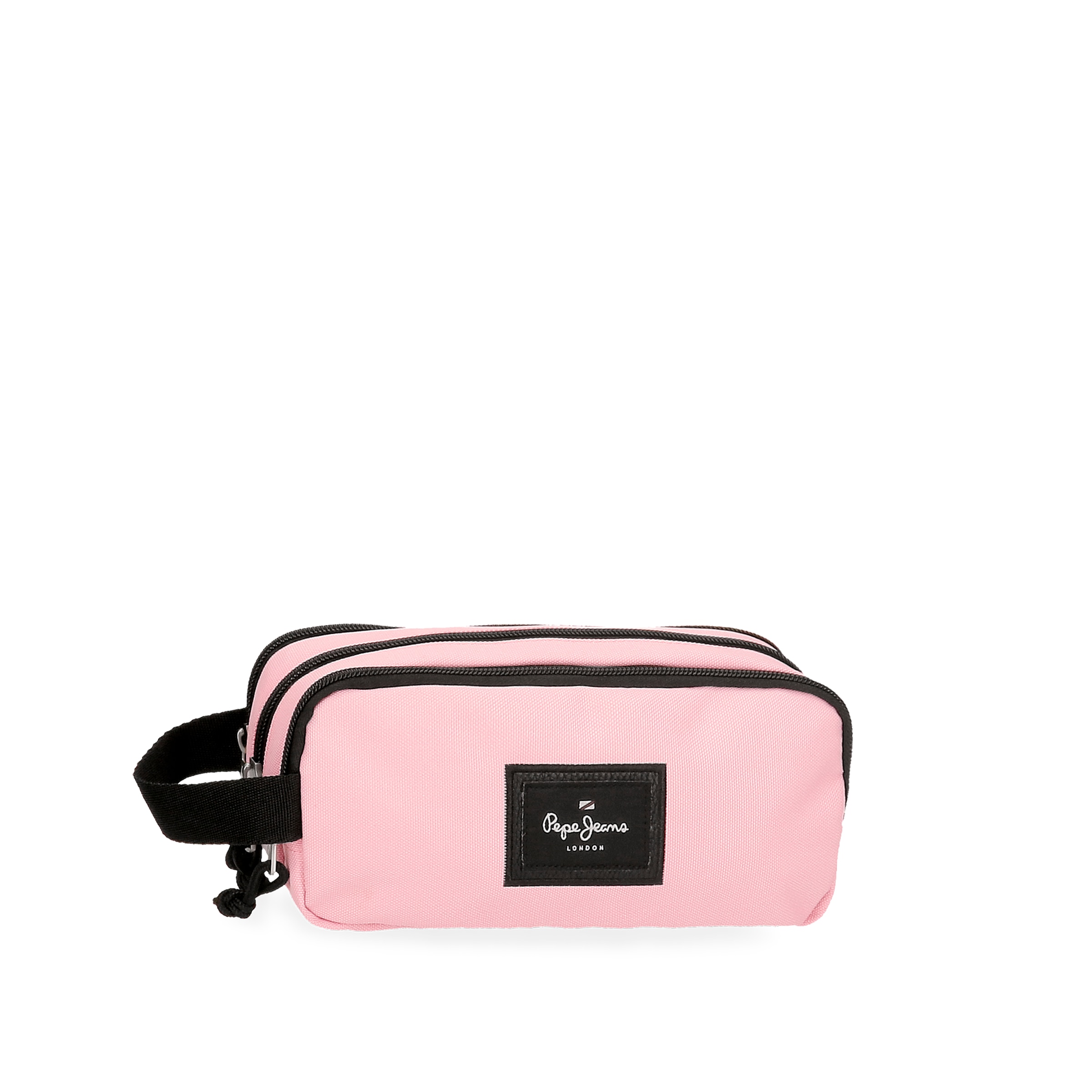 Imagem 0 de Estojo Pepe Jeans Aris Colorful Três Compartimentos em Rosa-claro