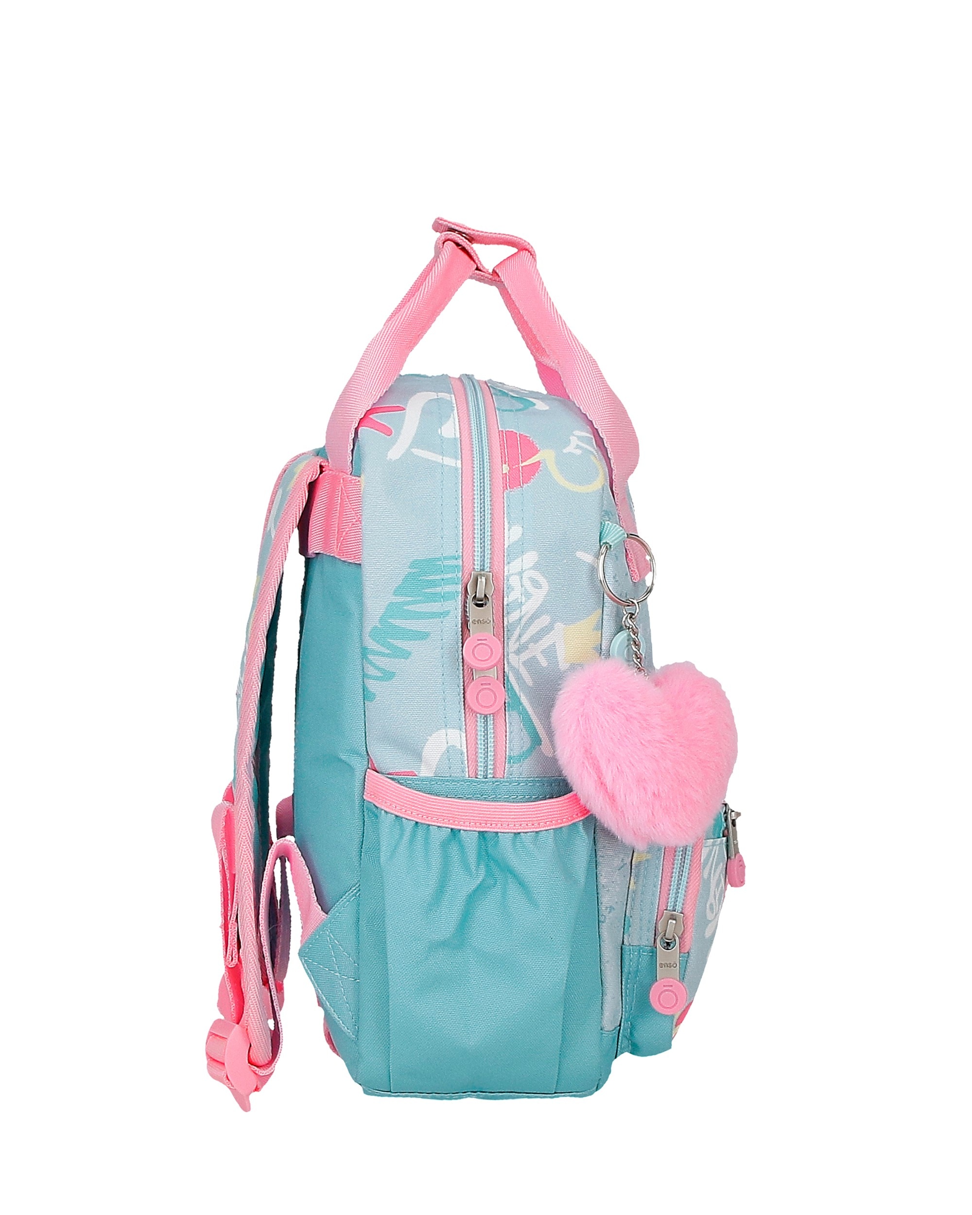Mochila Little urban queen de 28 cm adaptable con asa superior Azul-2