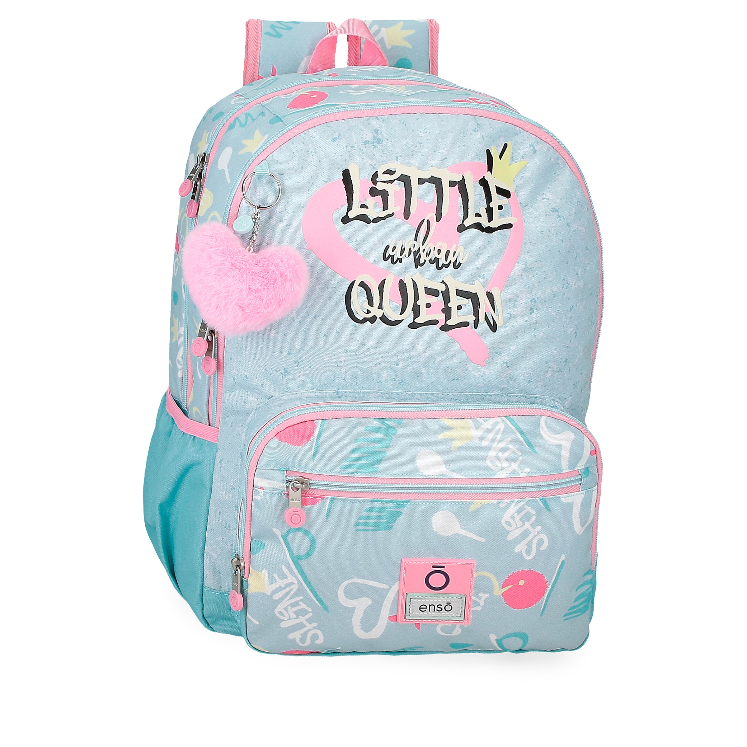 Mochila Escolar Poliéster Little Urban Queen Azul ENSO