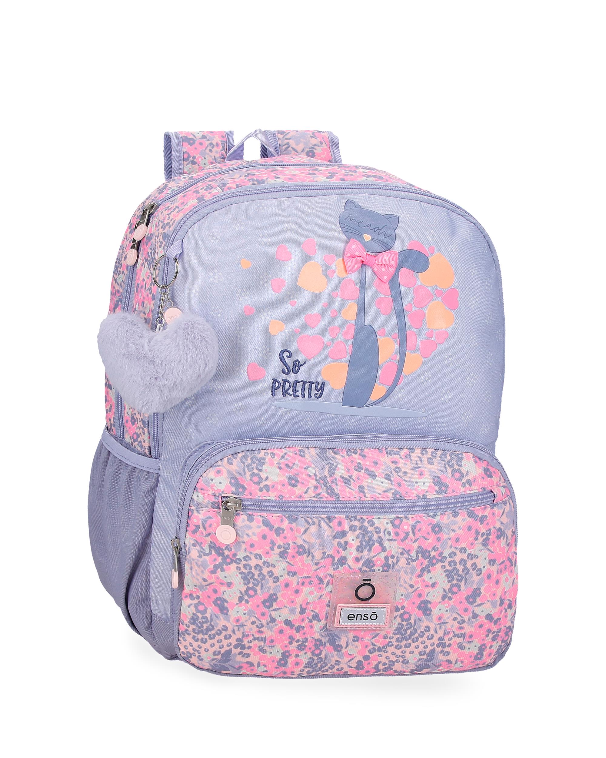 Mochila So pretty de 38 cm con doble compartimento.