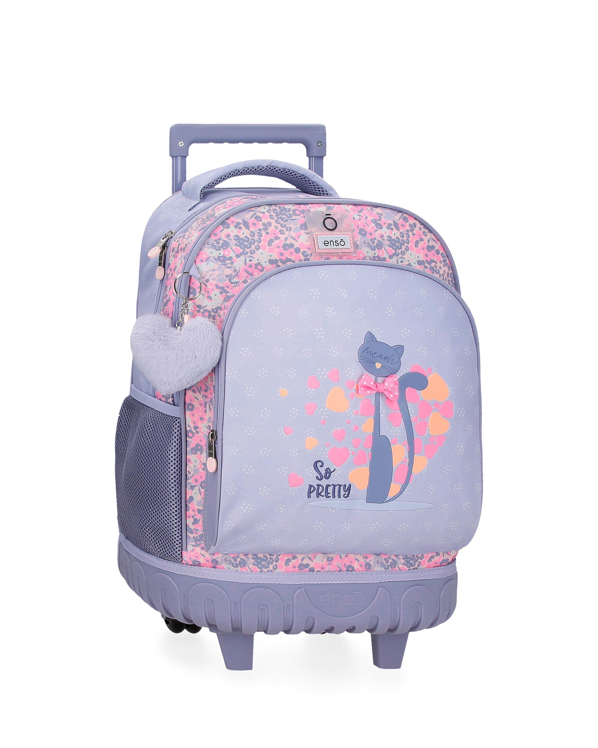 Mochila compact So pretty con bolsillos laterales.