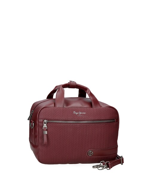 Imagen 0 de Neceser bandolera Pepe Jeans Sprig con bolsillo frontal en burdeos