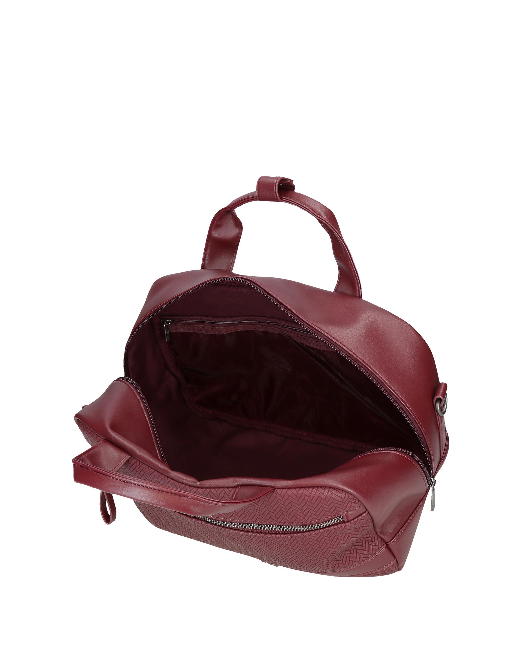 Necessaire e Mala de Tiracolo Pepe Jeans Sprig com Bolso Frontal em Bordeaux Vermelho-4