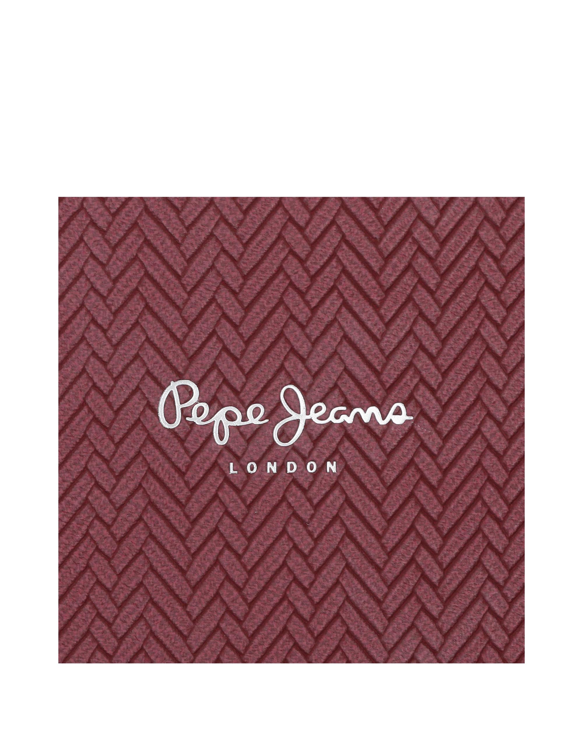 Necessaire e Mala de Tiracolo Pepe Jeans Sprig com Bolso Frontal em Bordeaux Vermelho-6