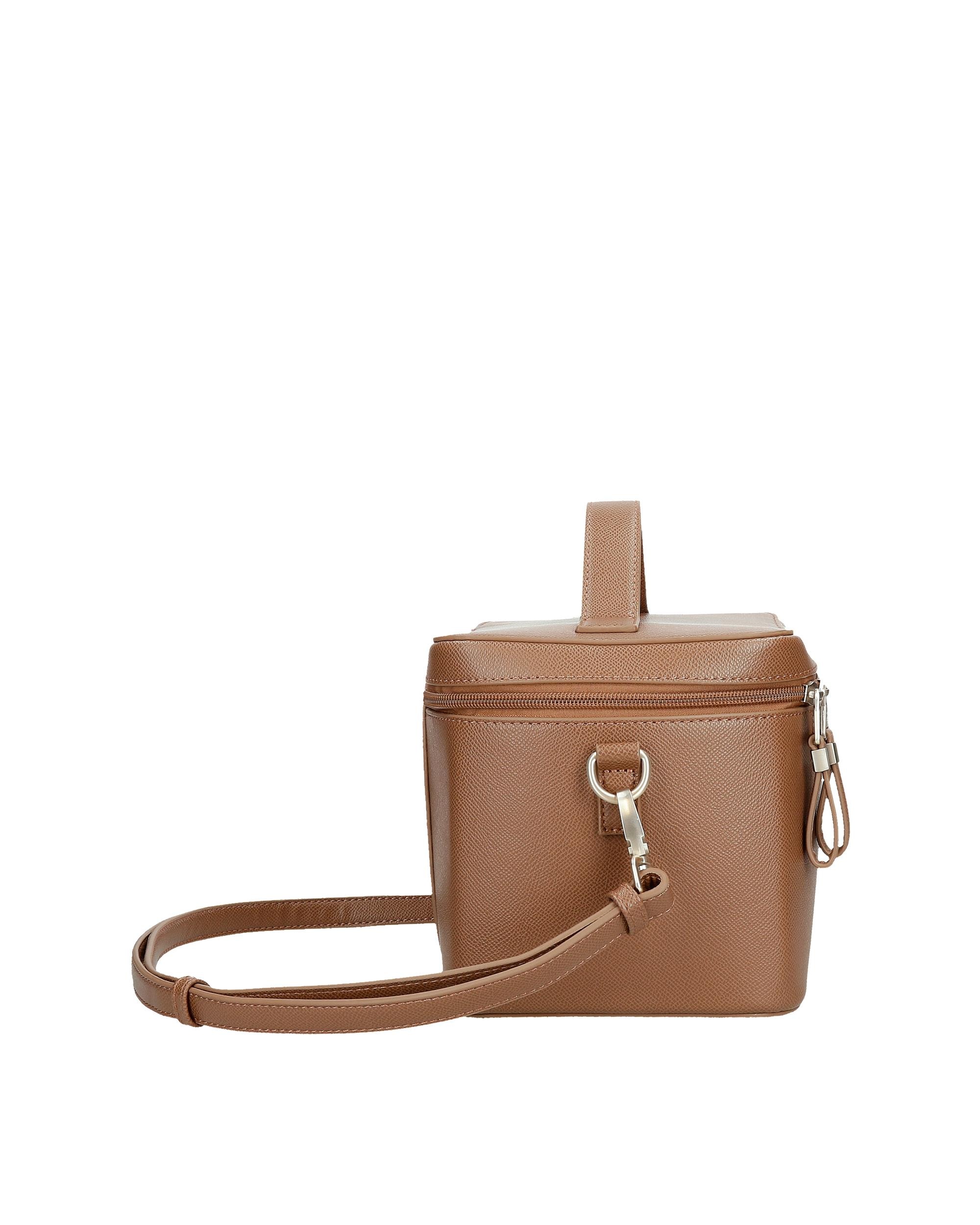Necessaire e Mala de Tiracolo Elia com Bolso Frontal Castanho-2