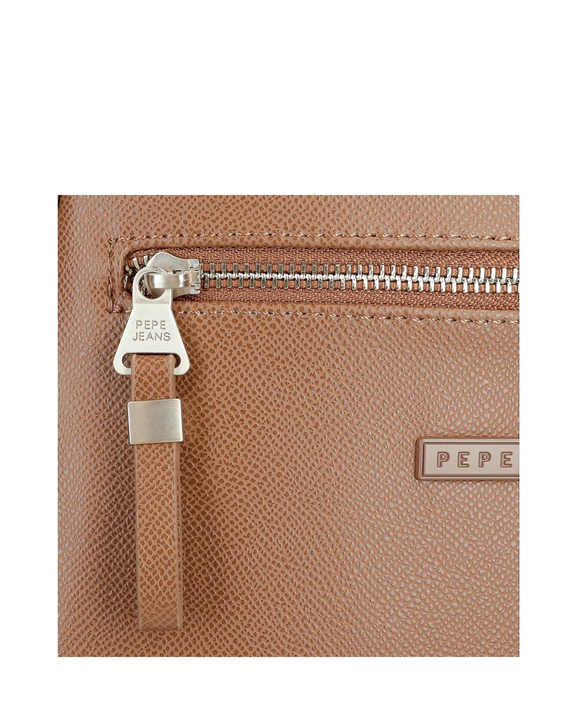 Necessaire e Mala de Tiracolo Elia com Bolso Frontal Castanho-6