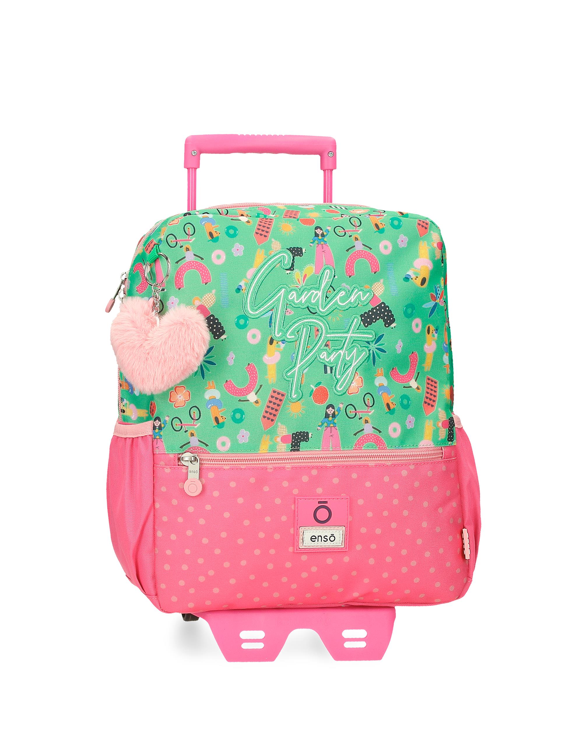 Mochila de paseo Enso Garden party de 32 cm con bolsillos frontales y carro.