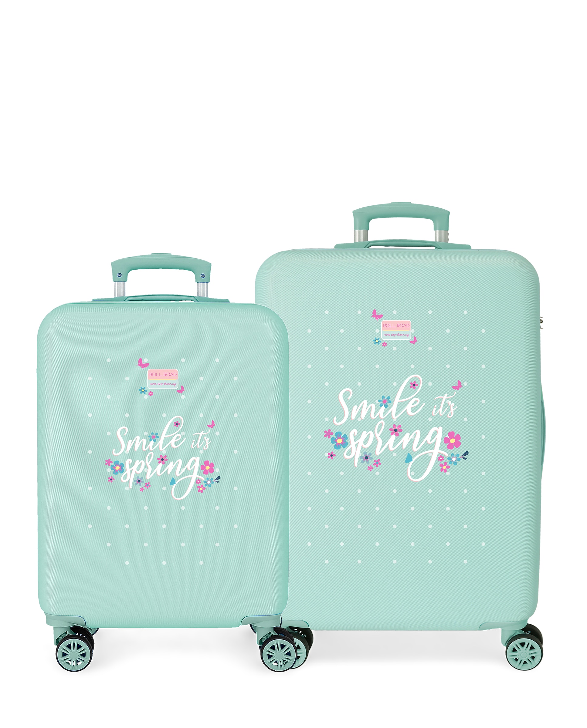 Movom - Juego de maletas (cabina y mediana) Movom Spring dream con capaciidad de 119L en turquesa.