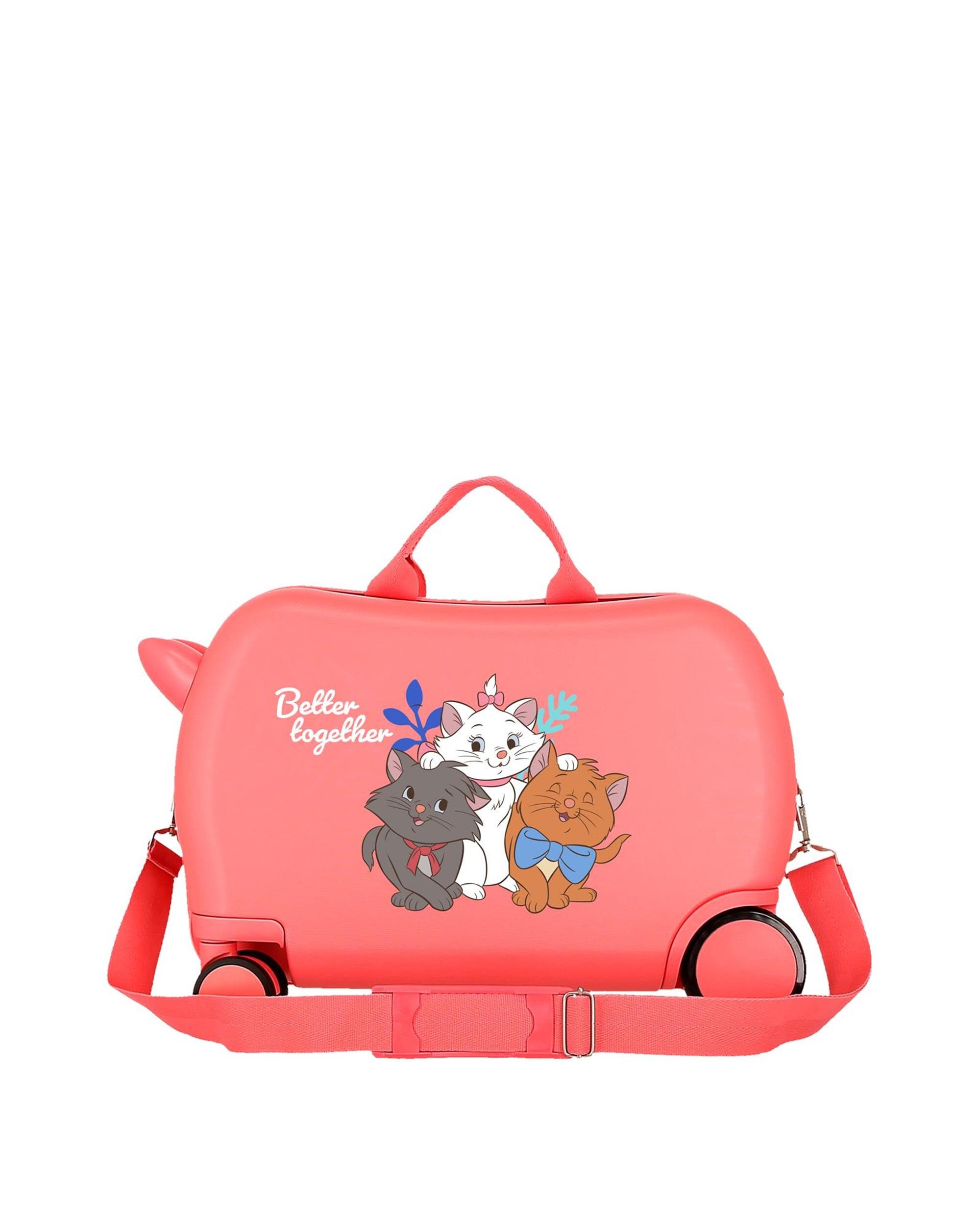 Mala Infantil 2 Rodas Multidirecionais Aristogatos Better Together com Capacidade de 28l Rosa-3