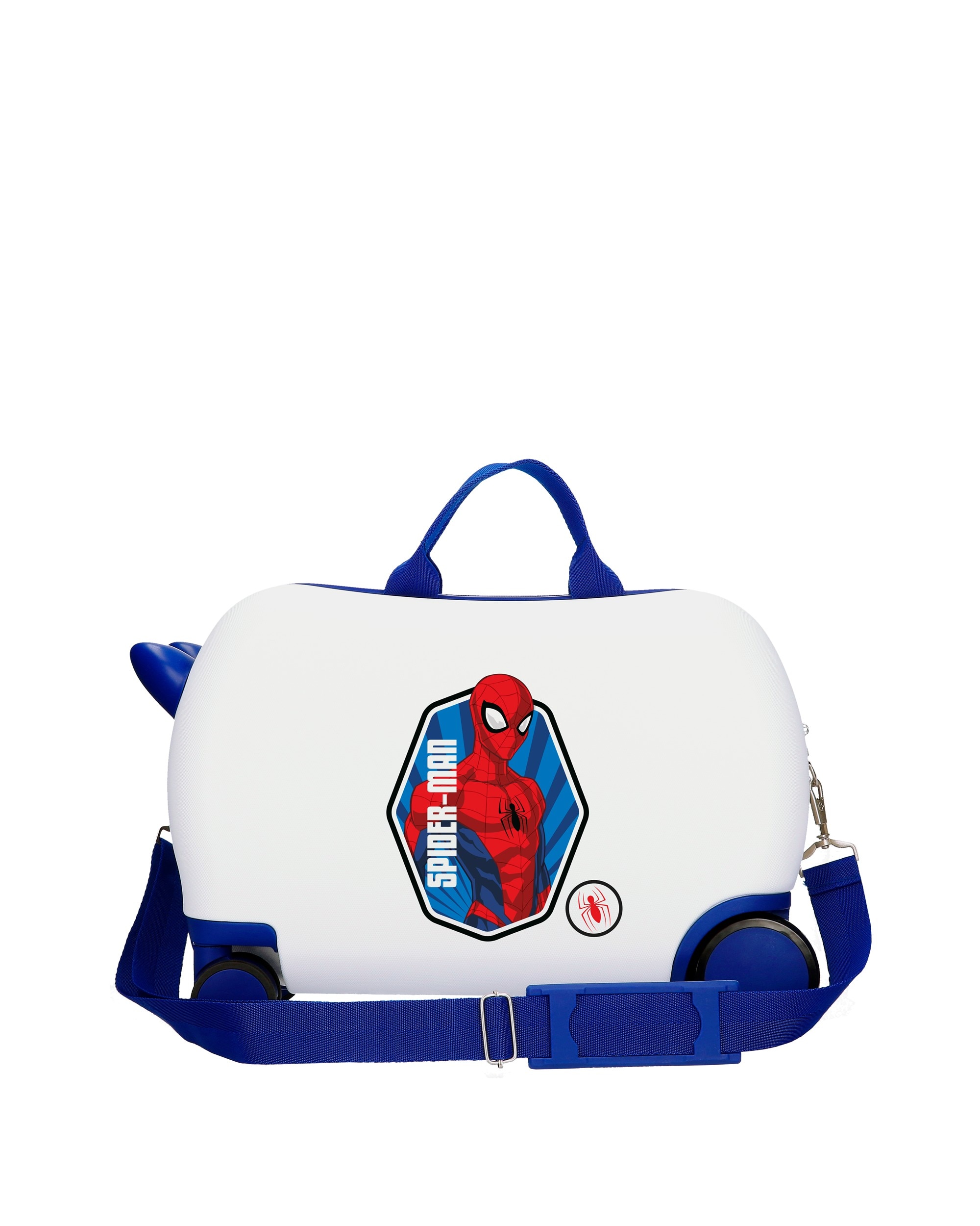 Imagen 3 de Maleta infantil 2 ruedas multidireccionales spiderman brave con capacidad de 28l en - Personajes - Blanco Blanco