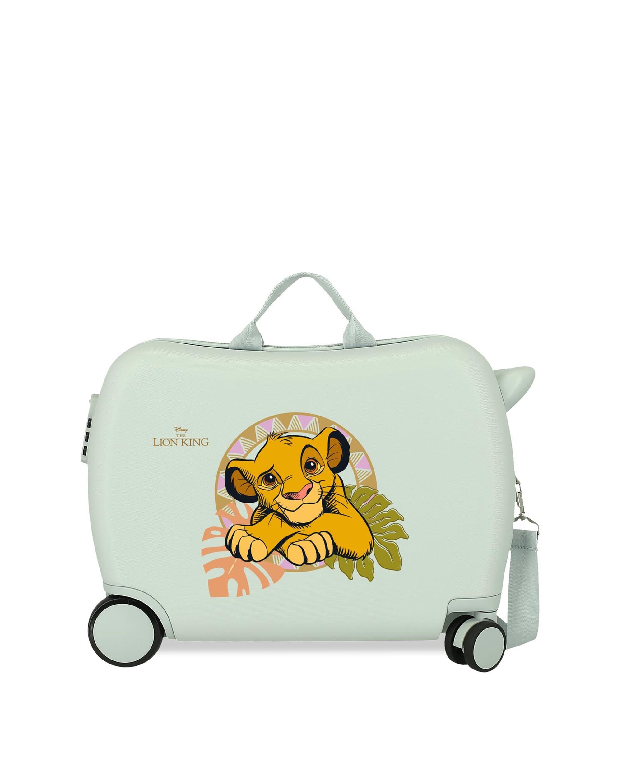 Disney - Maleta infantil 2 ruedas multidireccionales Simba Jungle con capacidad de 38L.
