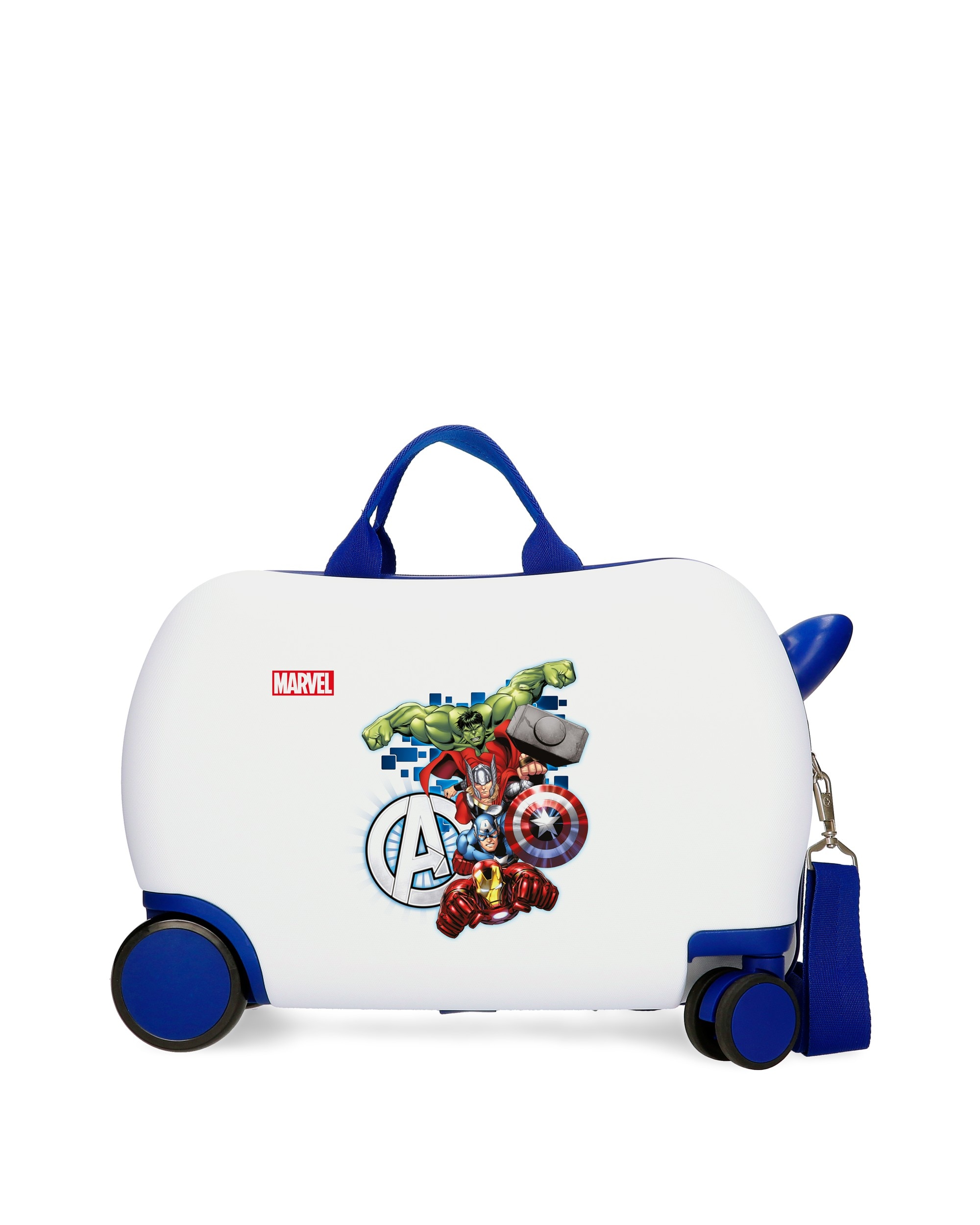 Imagen 0 de Maleta infantil 2 ruedas multidireccionales avengers attack con capacidad de 28l en blanco Blanco