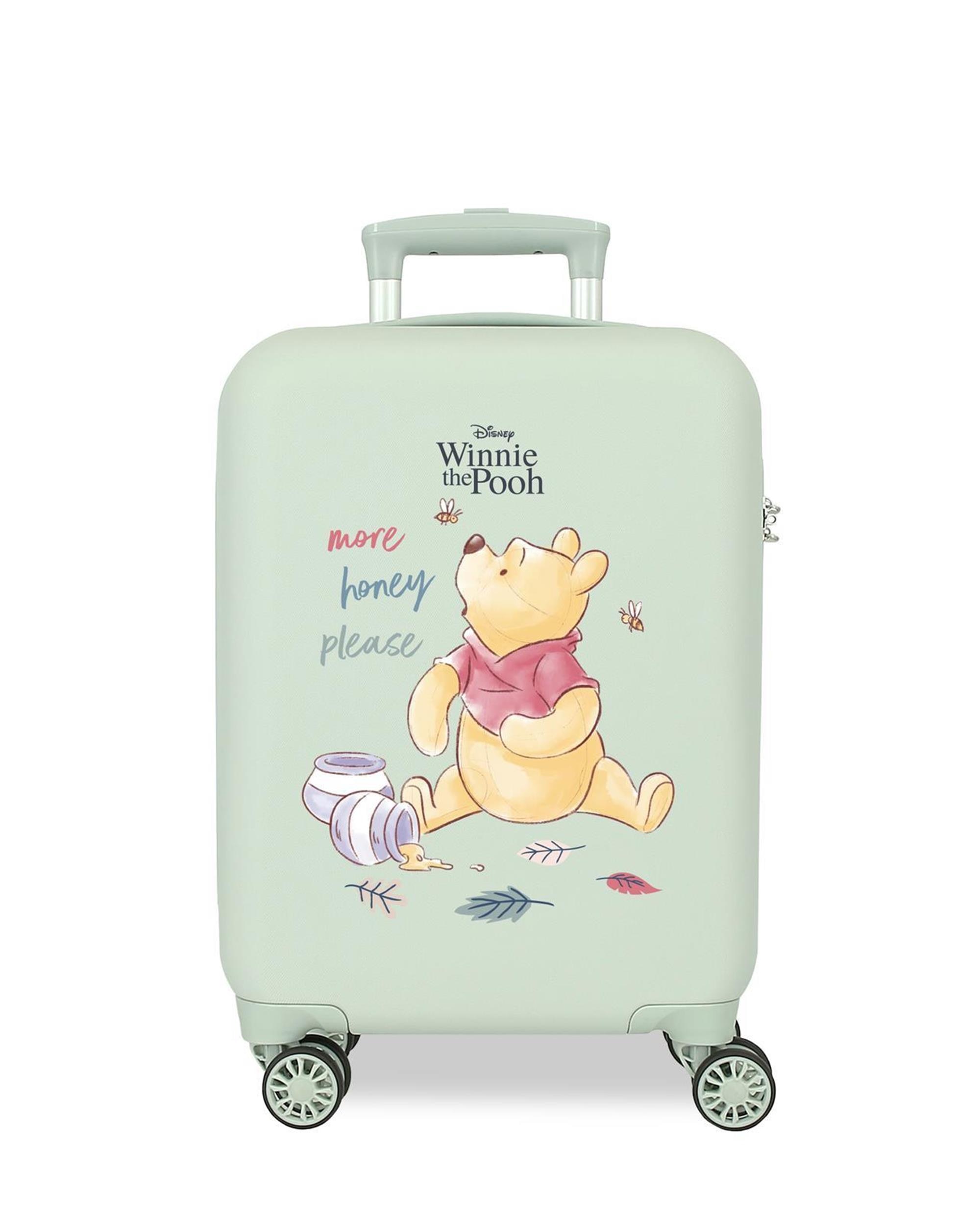 Disney - Maleta infantil 2 ruedas multidireccionales Winnie the pooh con capacidad de 24L.