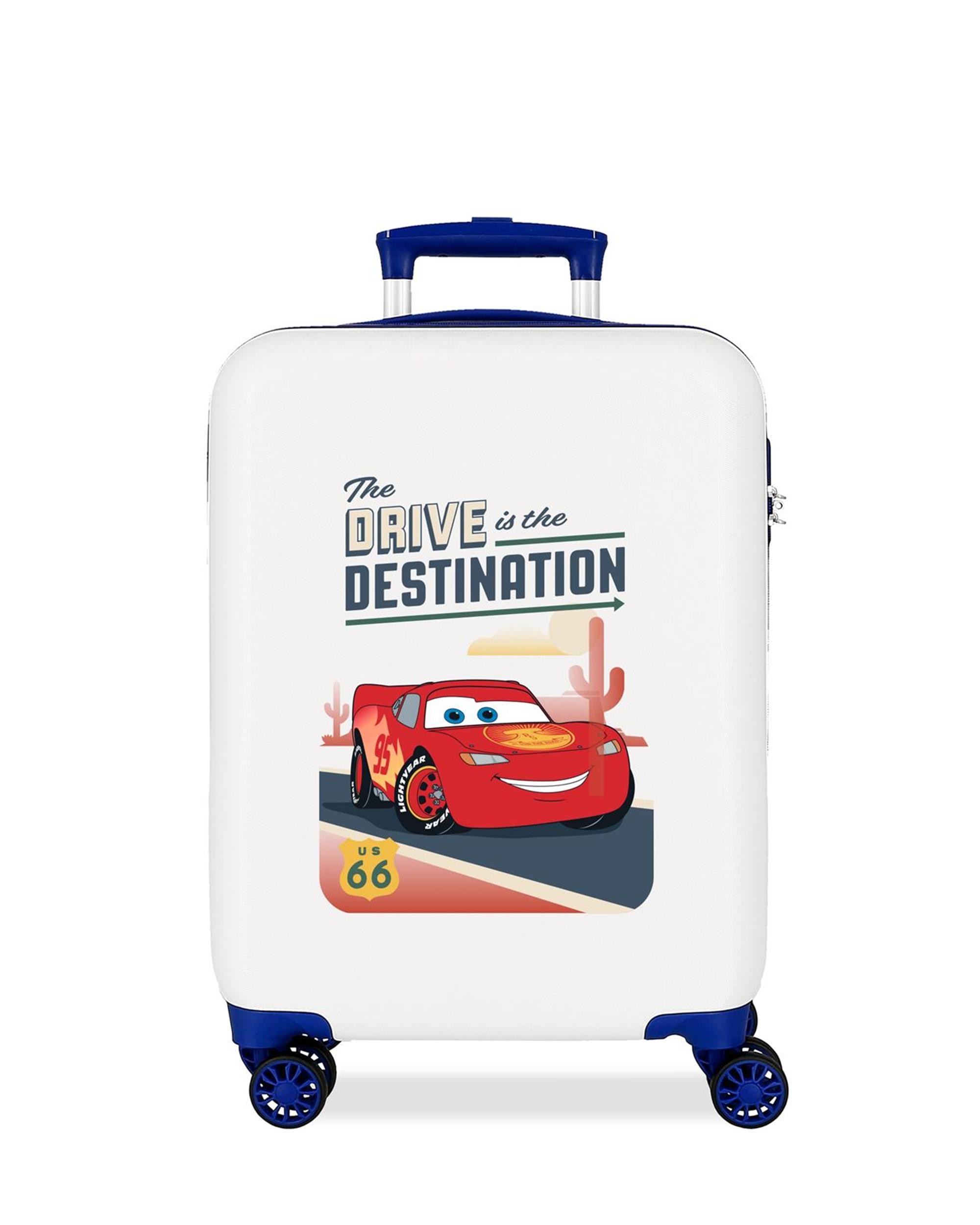 Disney - Maleta de cabina rígida destination cars rígida con capacidad de 35l.