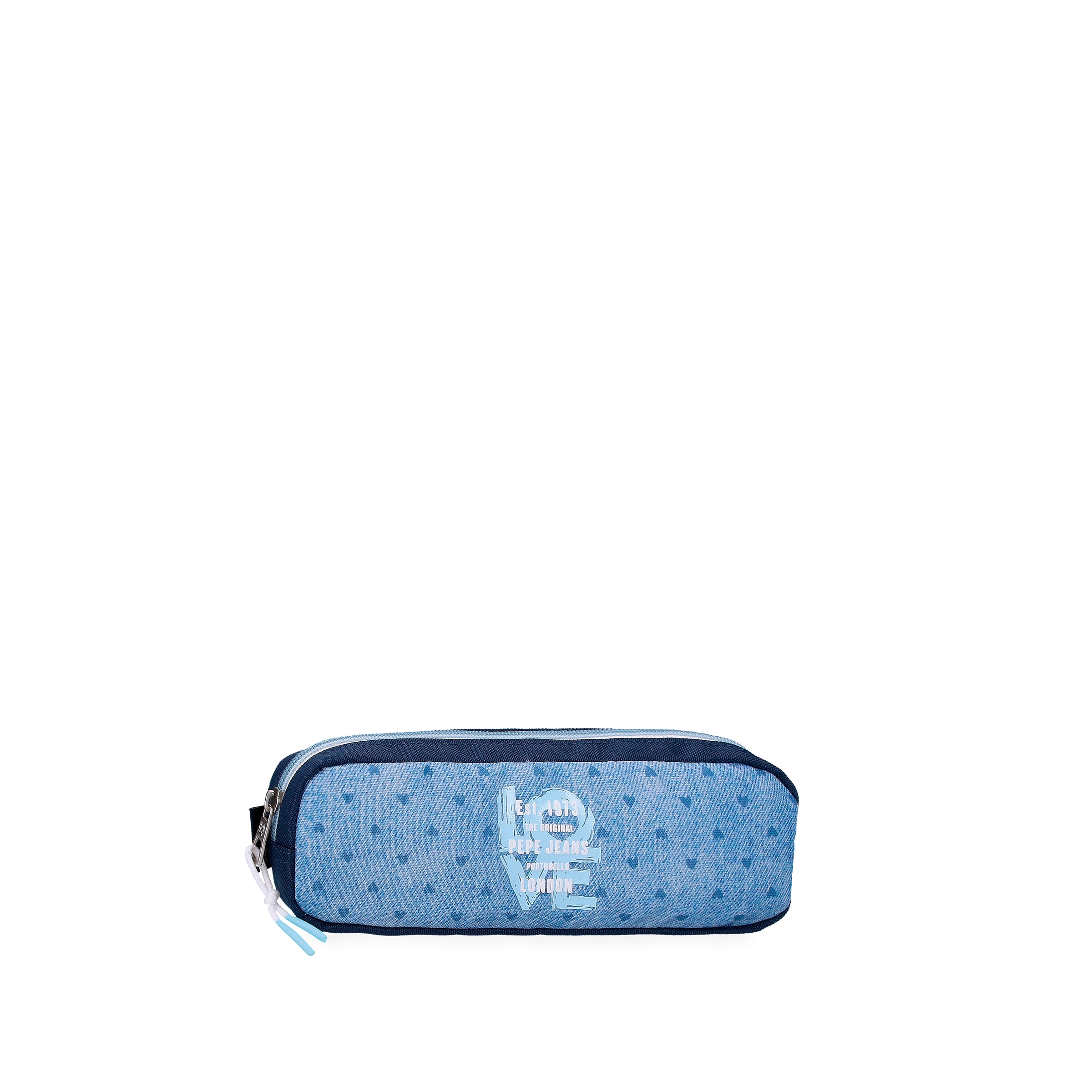 Estuche Pepe Jeans Noni denim con cremallera.