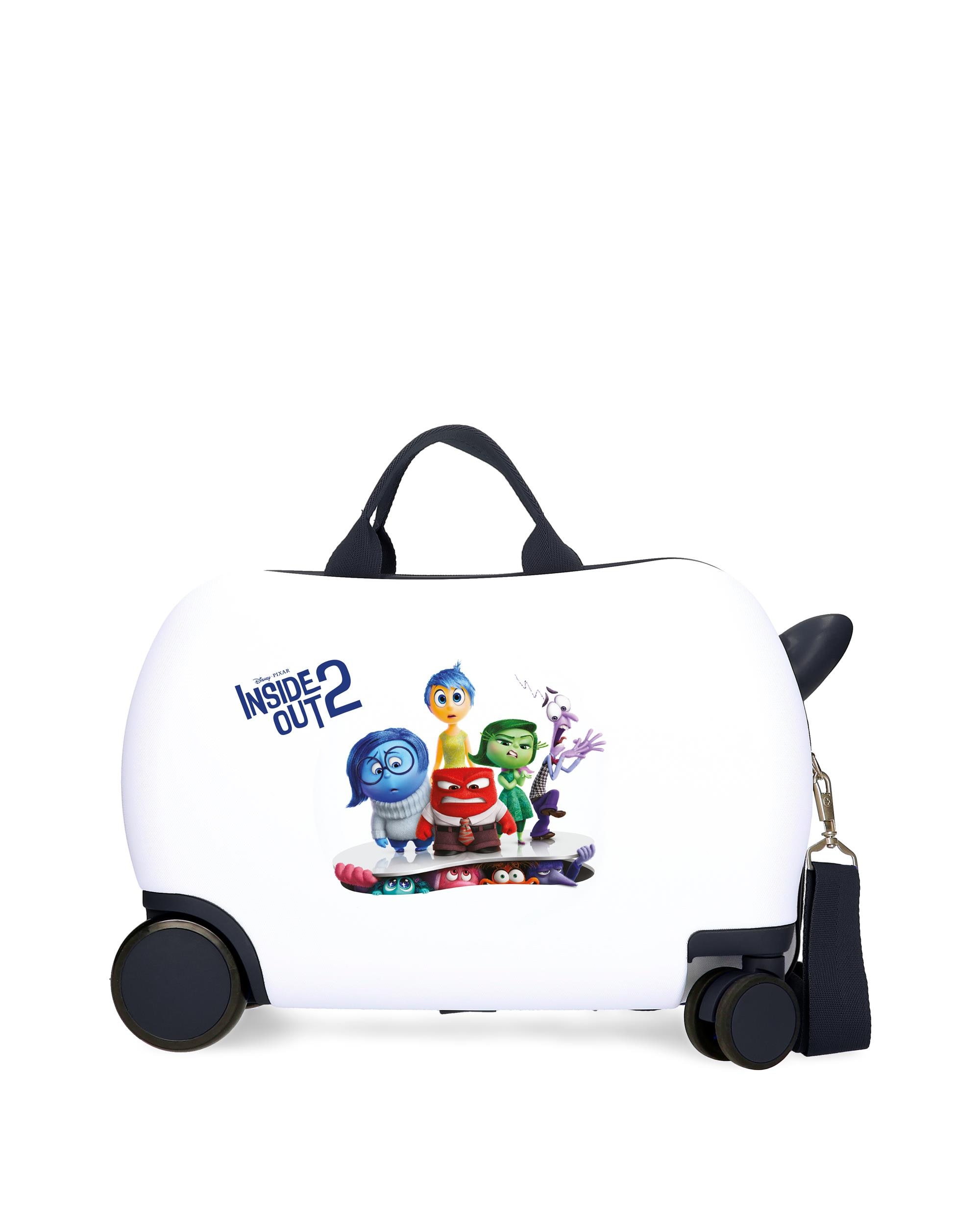 Disney - Maleta infantil 2 ruedas multidireccionales inside out 2 alegria con capacidad de 24l.