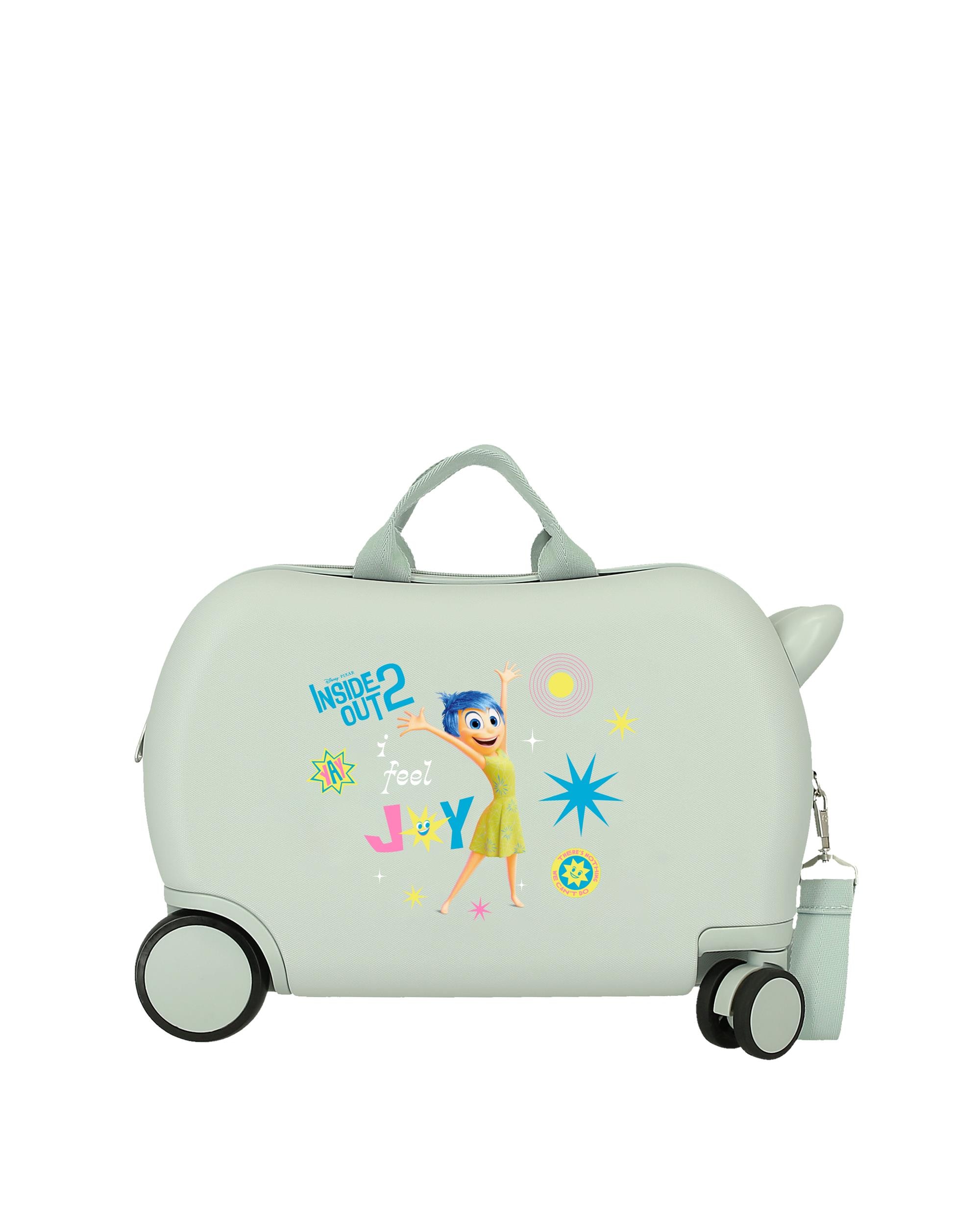 Disney - Maleta infantil 2 ruedas multidireccionales inside out 2 alegria con capacidad de 24l.