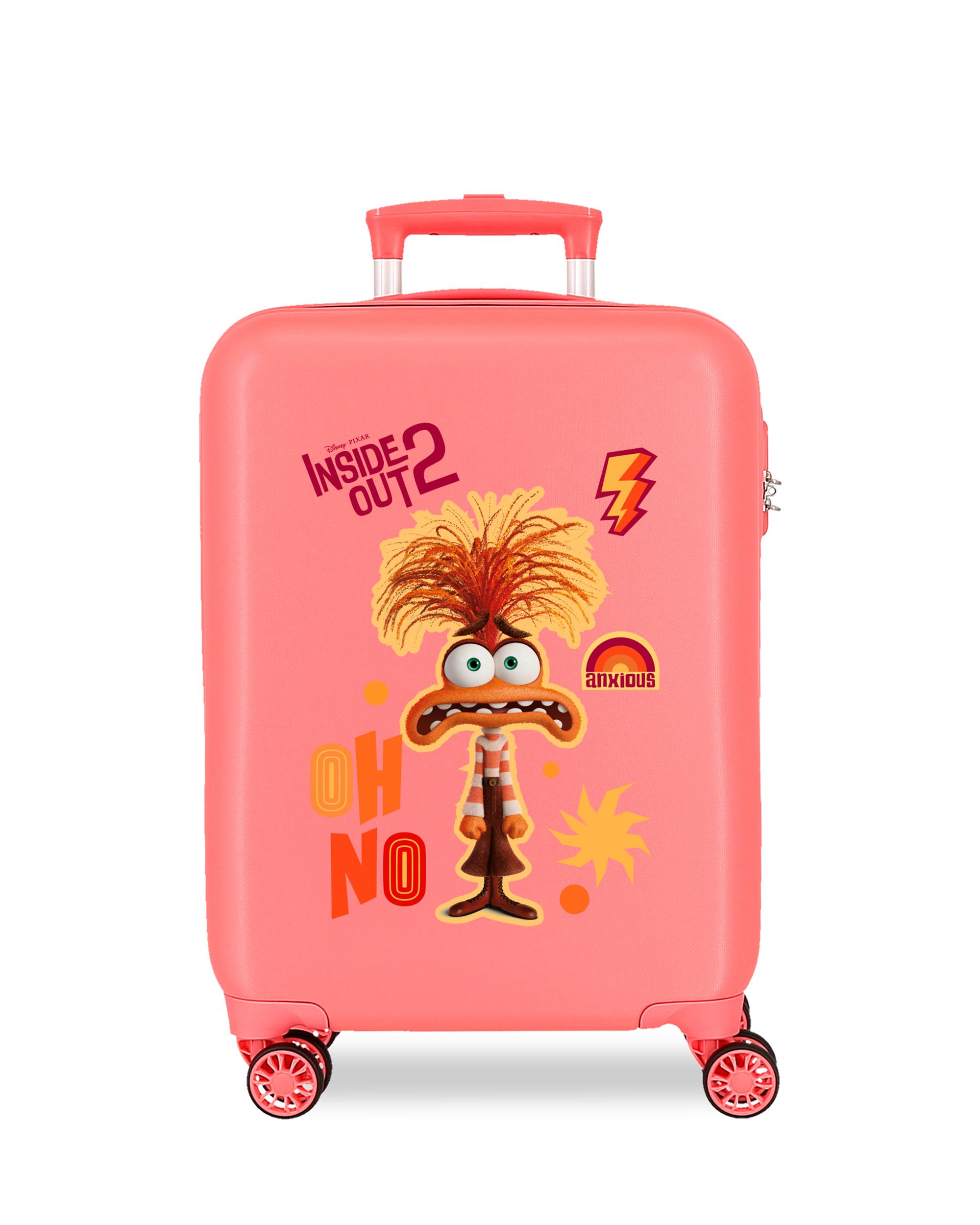 Disney - Maleta infantil 2 ruedas multidireccionales inside out 2 alegria con capacidad de 24l.