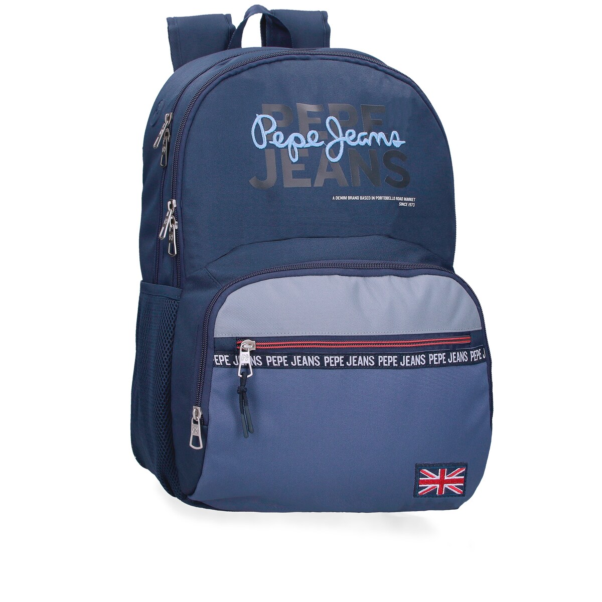 Mochila dos compartimentos Pepe Jeans Seldon 46 cm con bolsillo frontal Azul-1