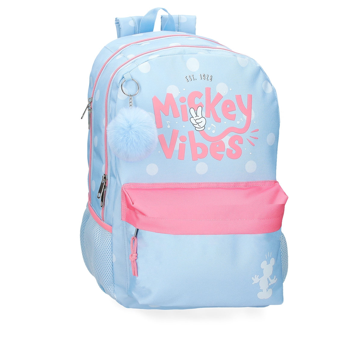 Mochila Mickey vibes dos compartimentos 44cm Azul-1