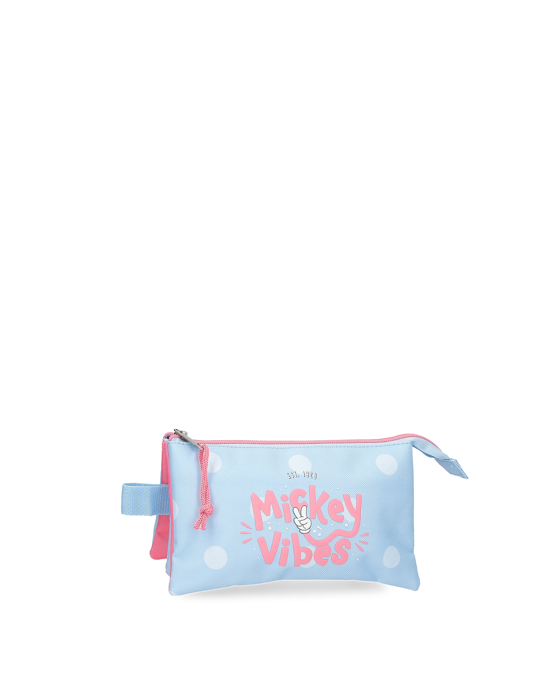 Estuche Mickey vibes tres compartimentos - Disney - Azul claro Azul claro-1