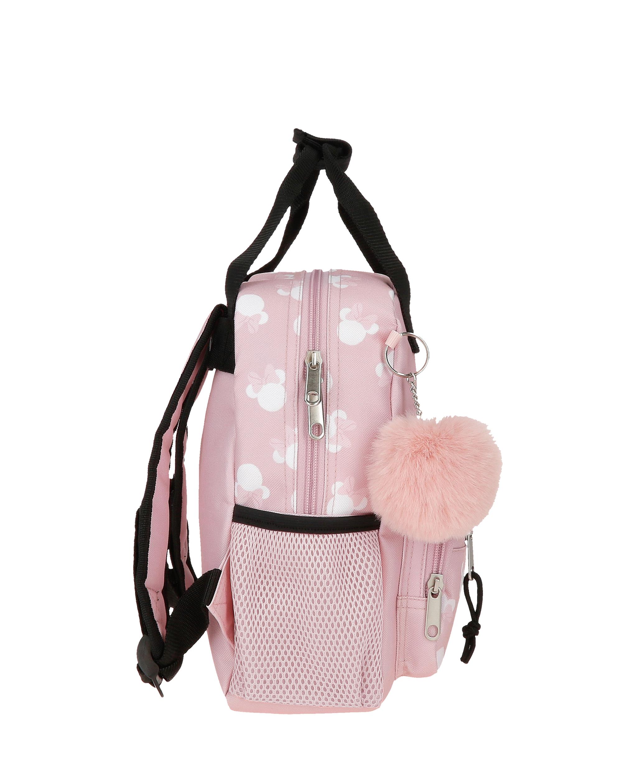 Mochila preescolar MInnie Heads 28cm Rosa-2