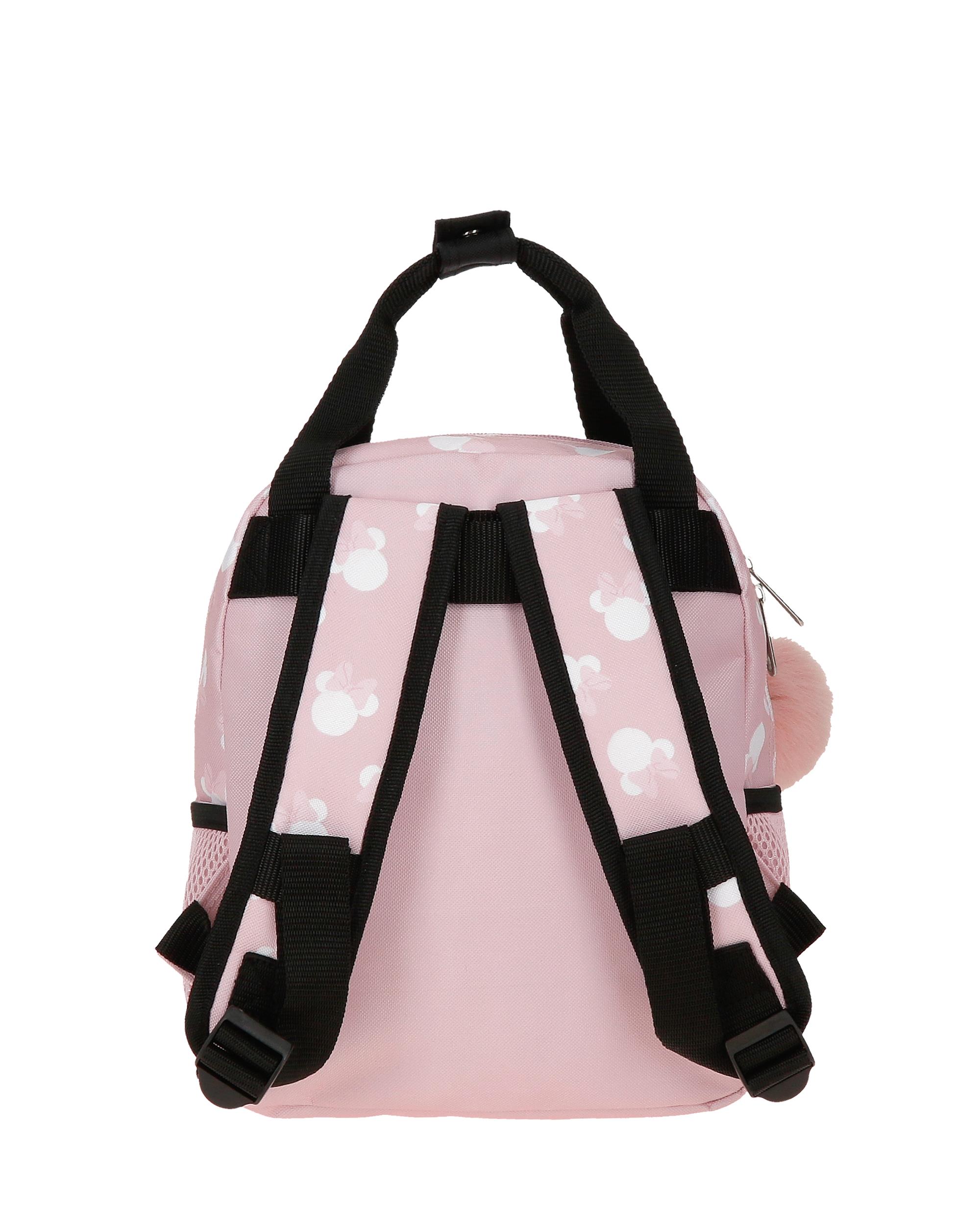 Mochila preescolar MInnie Heads 28cm Rosa-3