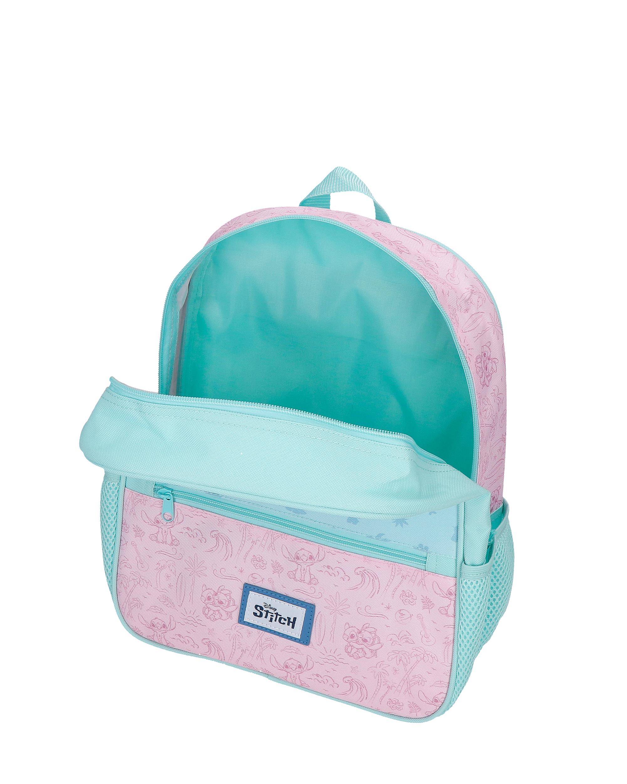 Mochila Escolar Beach & Love 33 cm con capacidad de 9,8L turquesa verde Azul-4