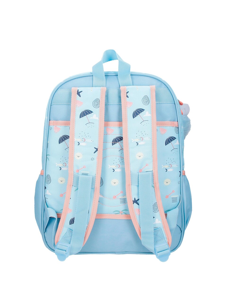Mochila escolar Magic Summer de 38cm con bolsillos laterales