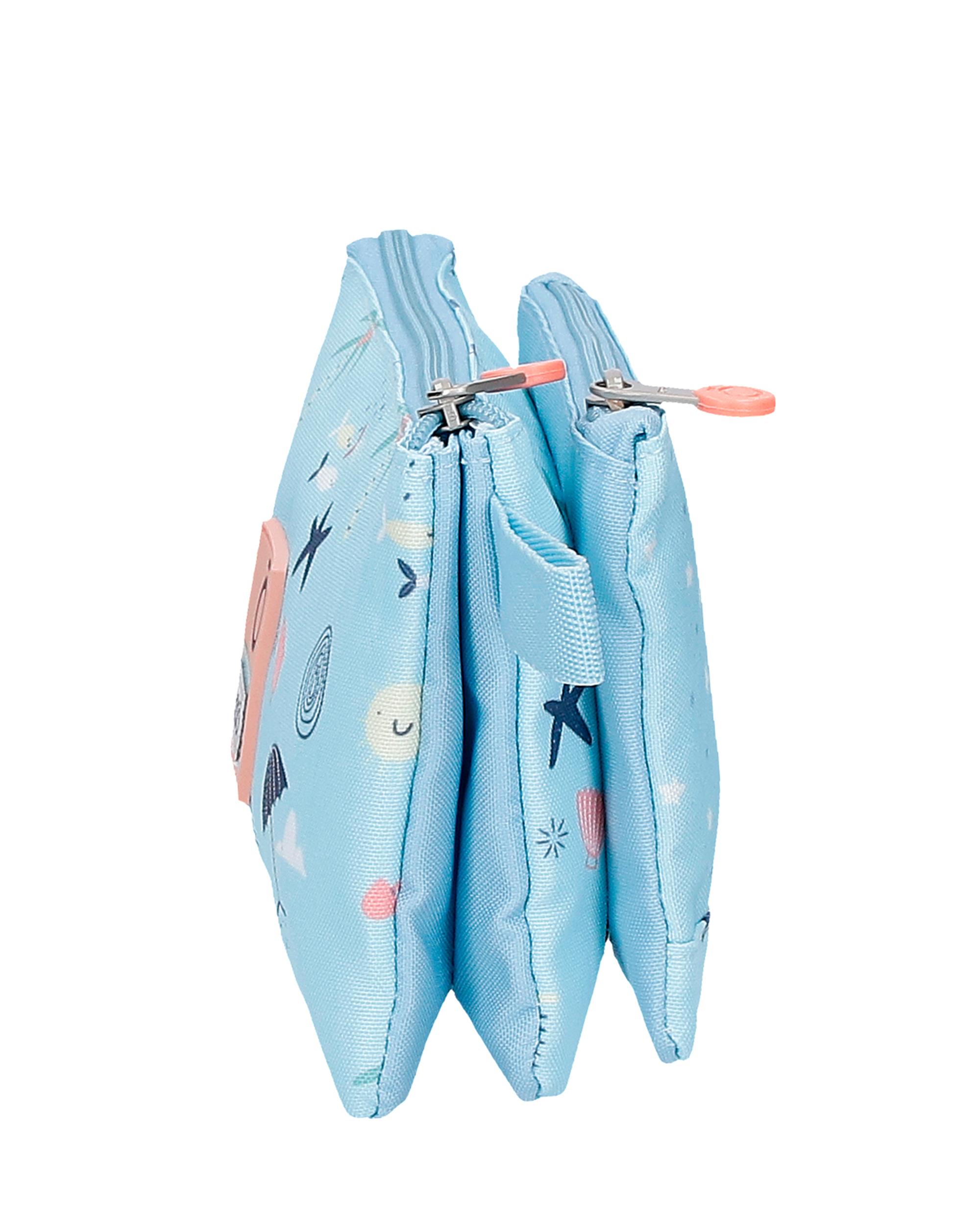 Estuche Magic summer tres compartimentos Azul-2