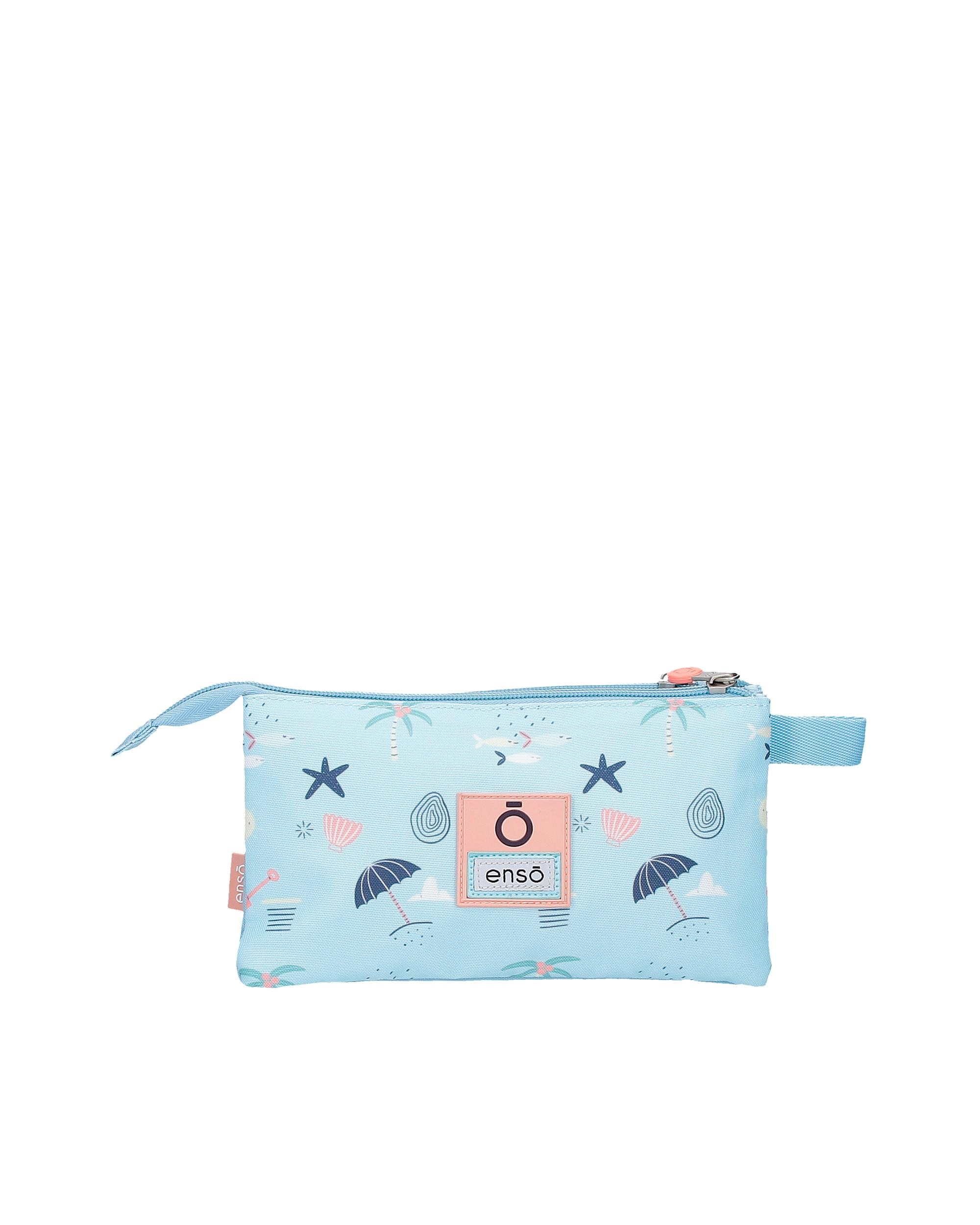 Estuche Magic summer tres compartimentos Azul-3