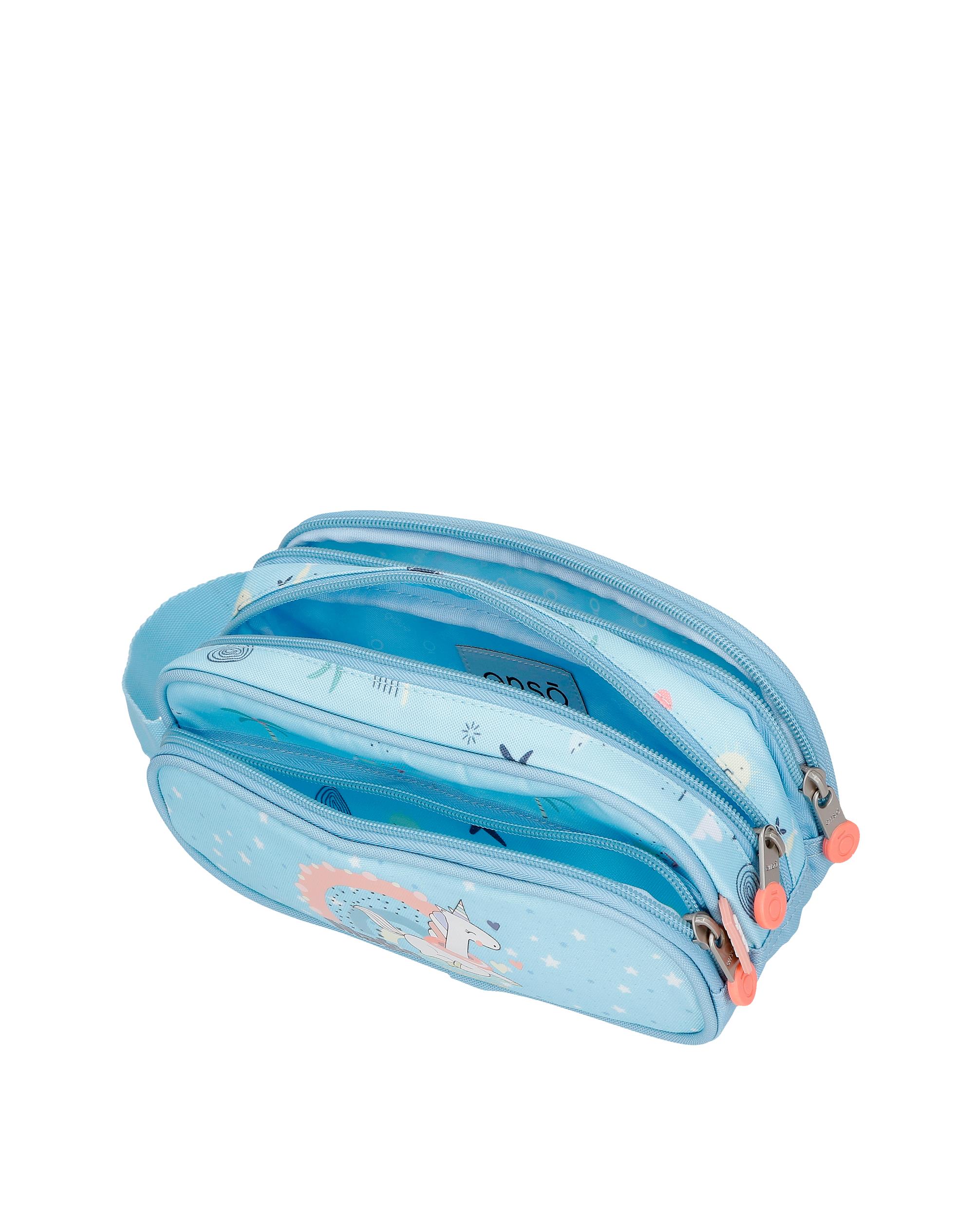 Estuche Magic summer triple compartimento Azul-4