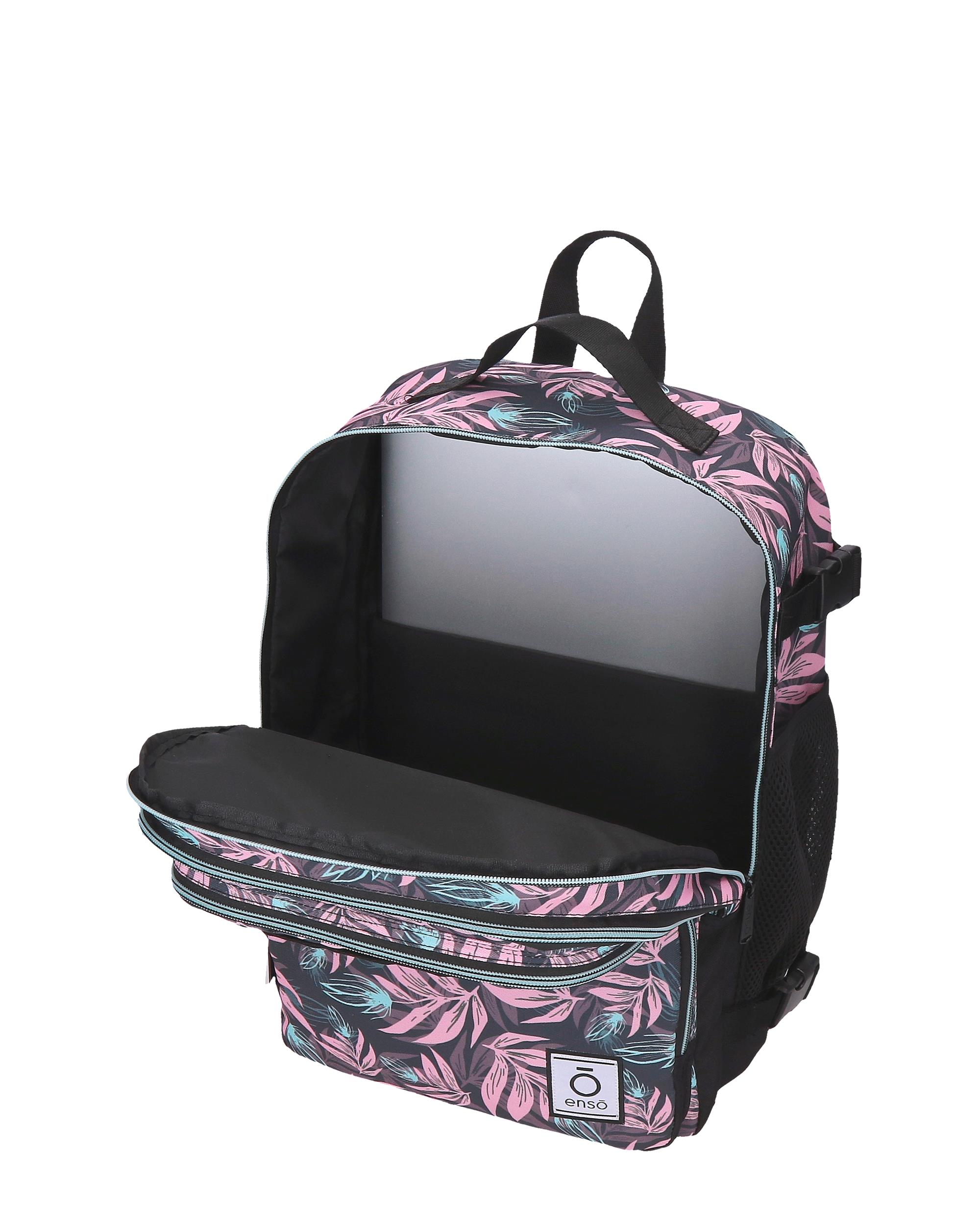 Mochila de viaje Enso Fleur hojas con capacidad de 22L Multicolor-5