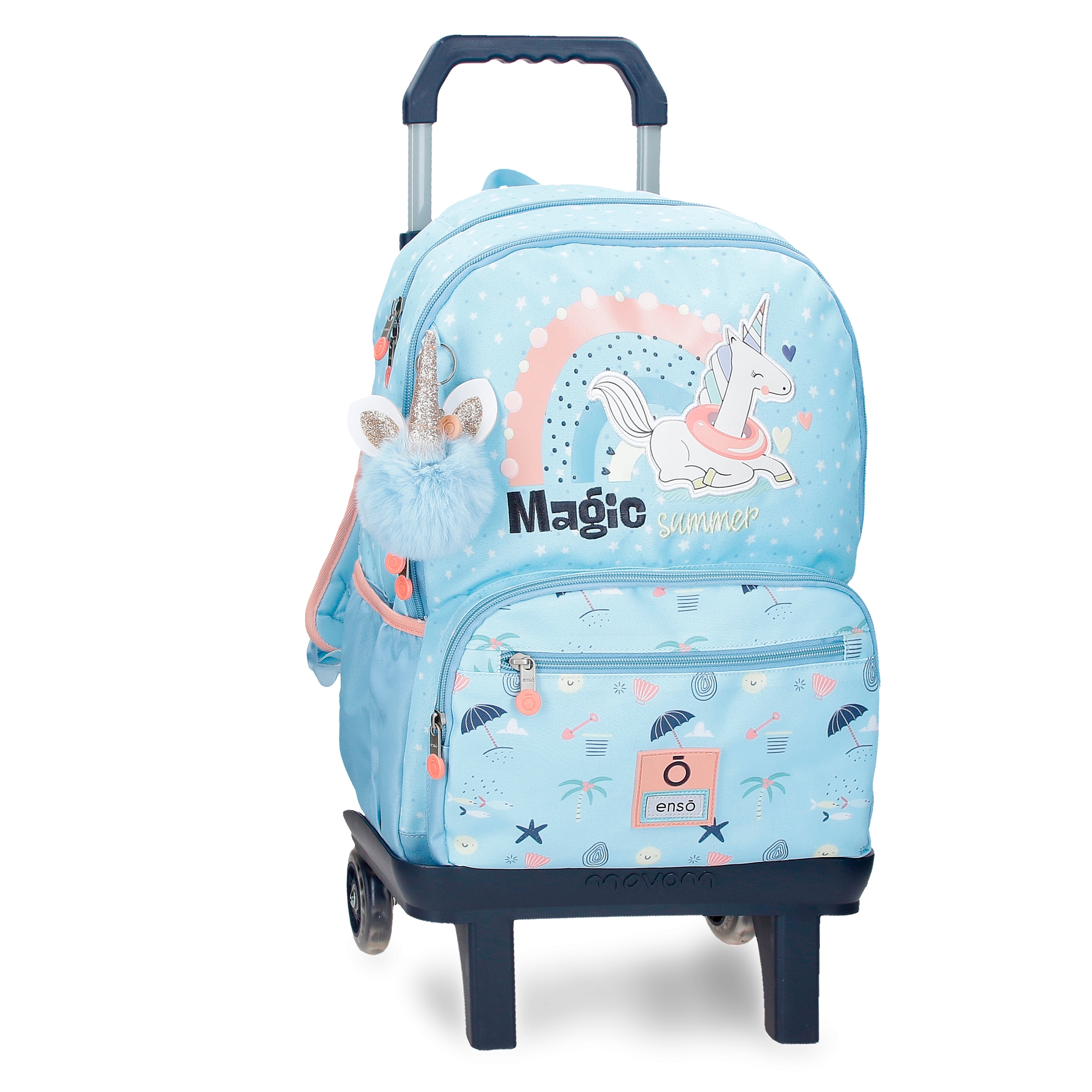 Mochila Enso Magic summer de 38 cm con doble compartimento y carro.