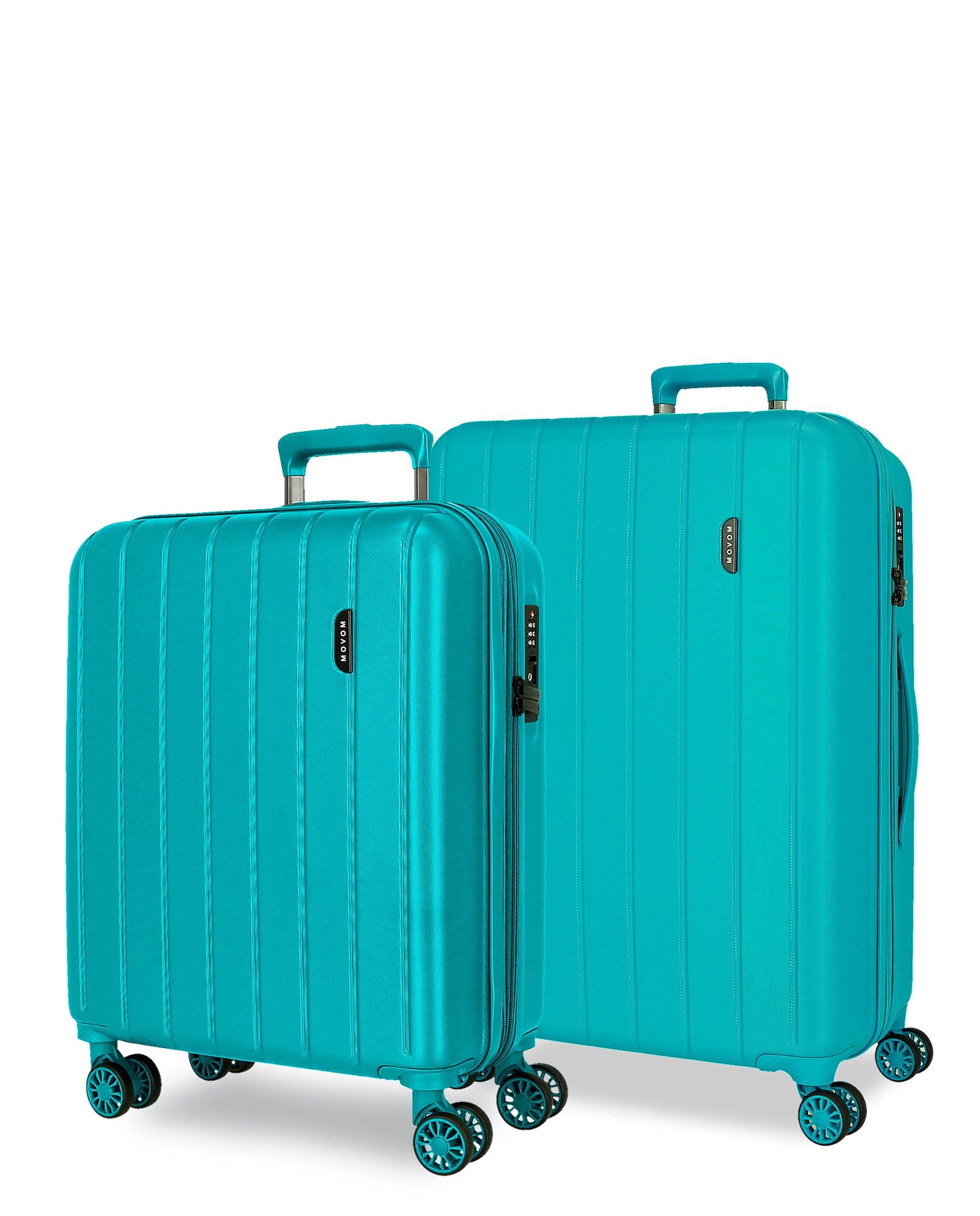 〽*様 kolor | 22WCM-G07109 | LIGHT BLUE Juego de maletas (cabina y mediana) Movom Wood con capacidad de