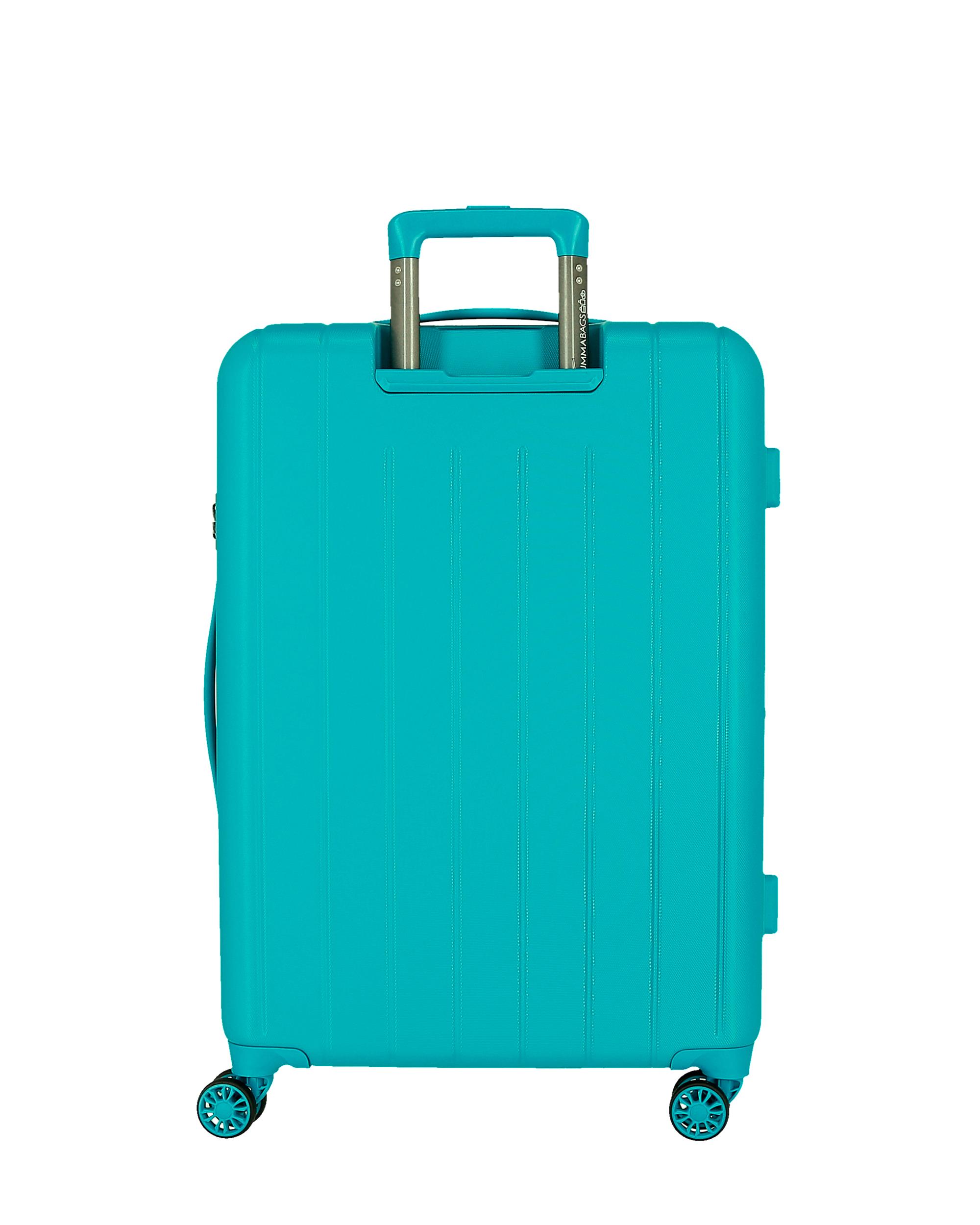 Maleta mediana 68 cm expandible movom wood abs con capacidad de 72l plata - Azul Azul-3